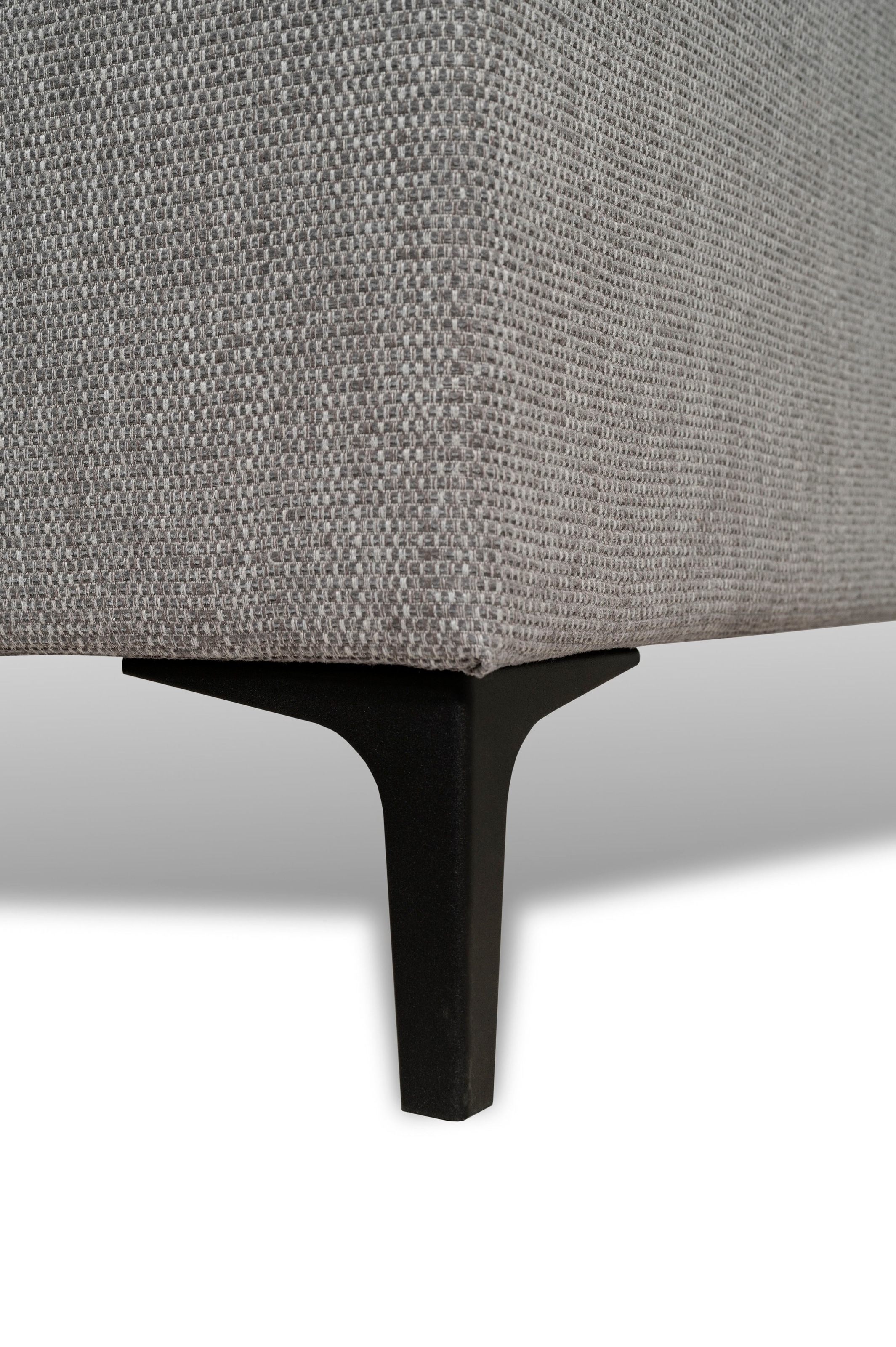Places of Style Wohnlandschaft »Oland«, U-Form, 342 cm, Wellenunterfederung, Skandi-Design, Metallfüße