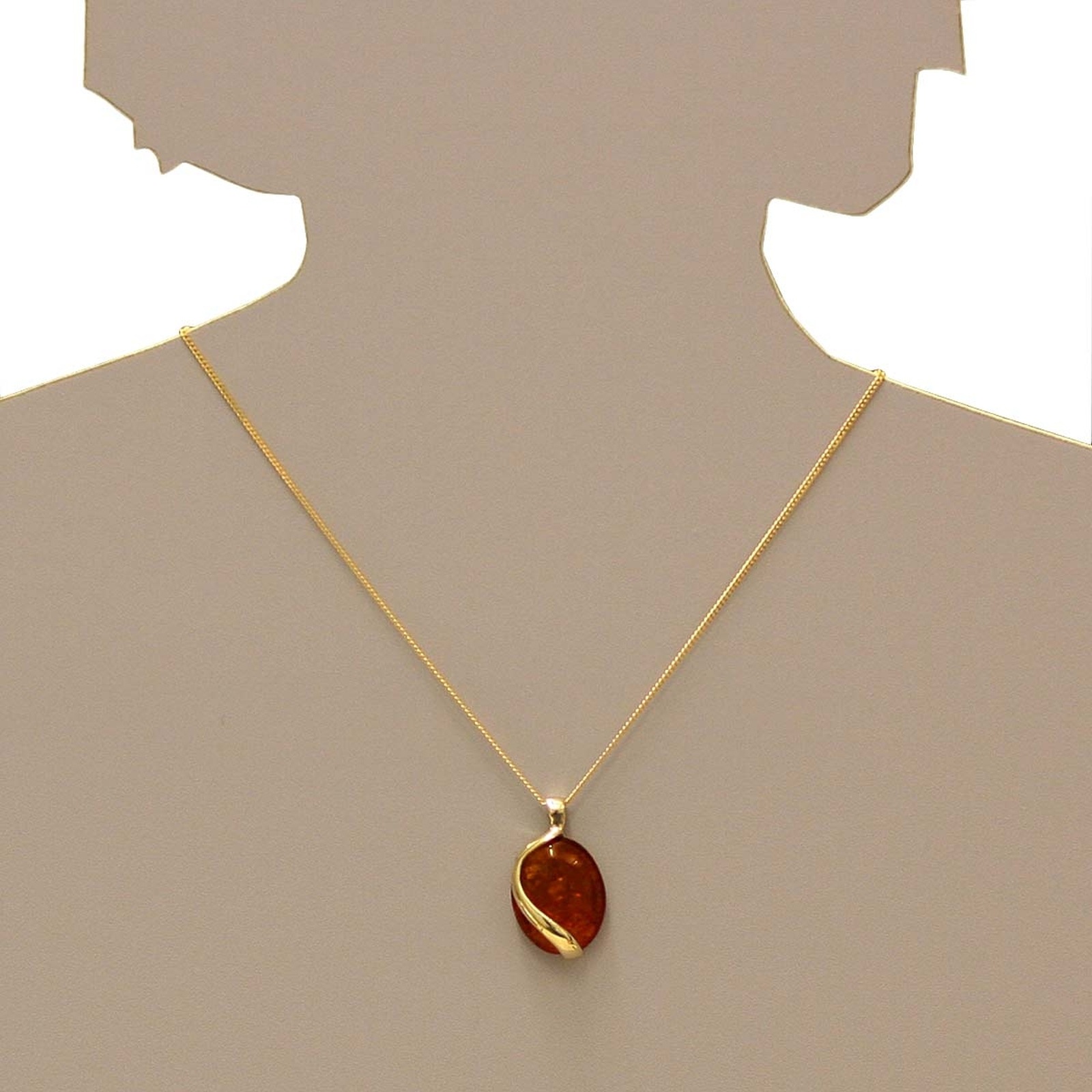 OSTSEE-SCHMUCK Kettenanhänger »- Estefanja - Gold 333/000 - Bernstein«