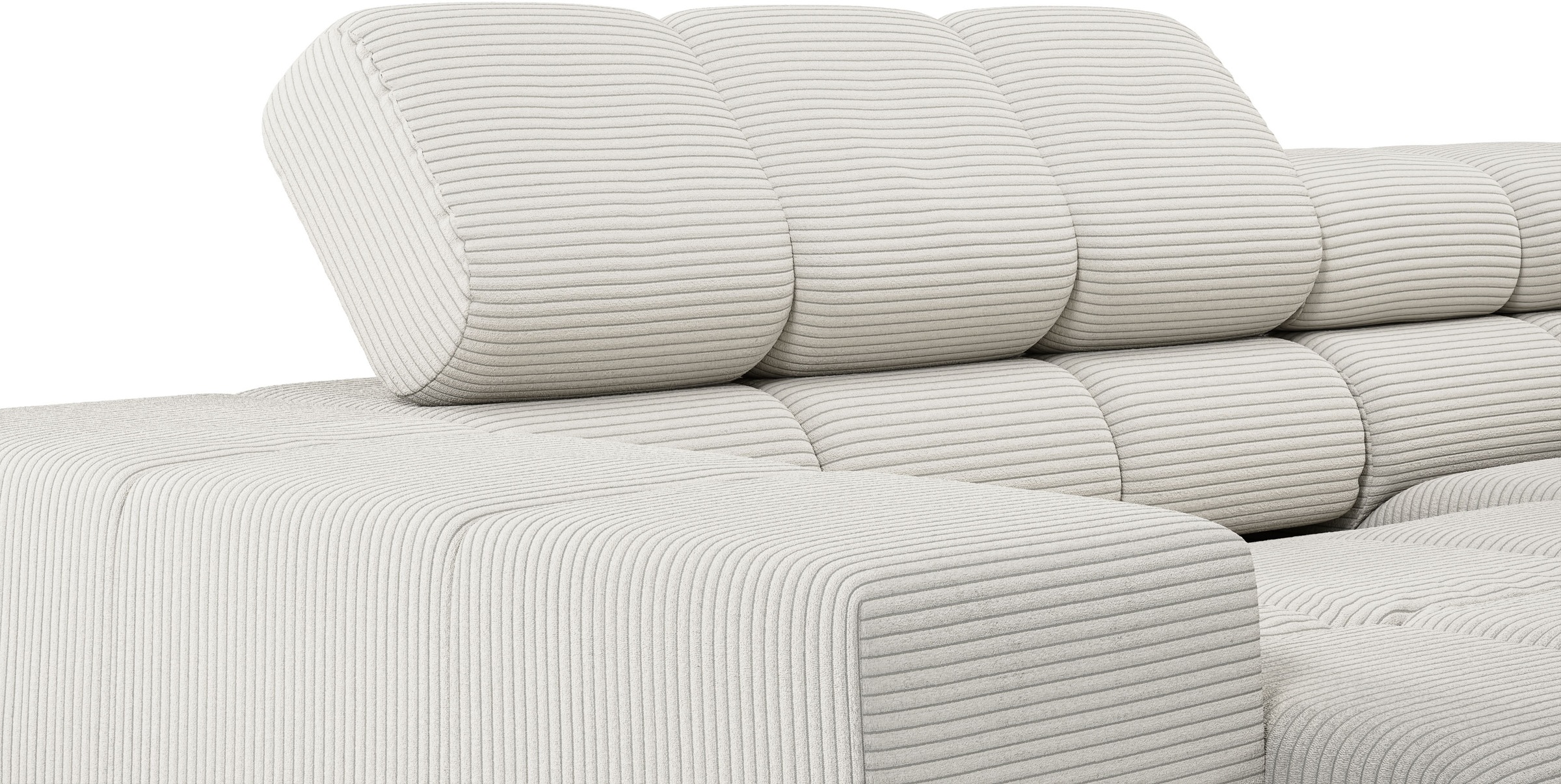 Home affaire Ecksofa »Ancona, incl. Kopfteilverstellung + 3 Zierkissen, L-Form, Breite 249cm« wahlweise motorische Sitztiefenverstellung, B/T(H: 249/215/70 cm