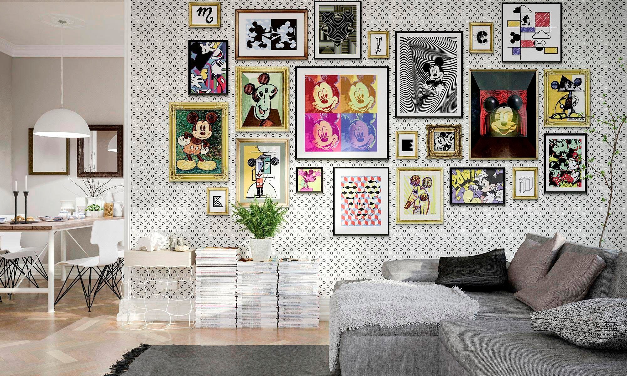 Komar Vliestapete »Digitaldruck Vlies -  Mickey Art Collection - Größe 400 x 250 cm« bedruckt glatt Kinderzimmer