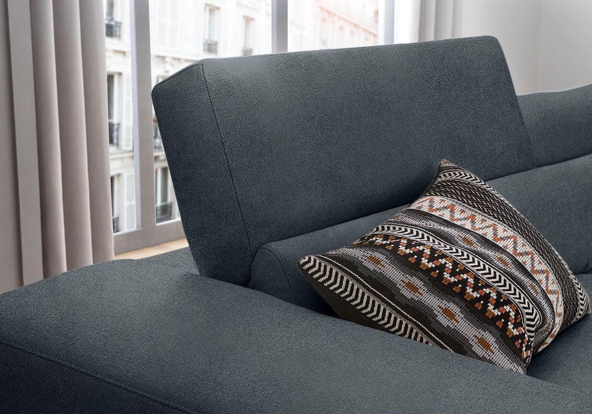 W.SCHILLIG Ecksofa »piedroo, Designsofa mit tollem Sitzkomfort, bequem und elegant, L-Form«, Kopfteilverstellung, wahlweise mit Sitztiefenverstellung, Breite 343cm