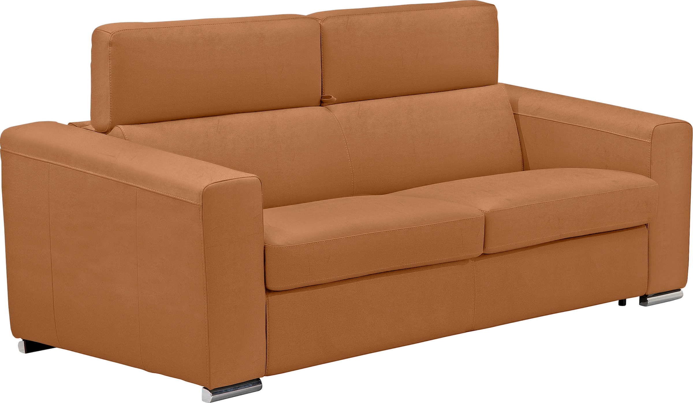 Egoitaliano Schlafsofa »Cabiria, Design und super Sitz- und Liegekomfort« Sofa inkl. Schlaffunktion, Kopfteile verstellbar, mit Metallfüßen