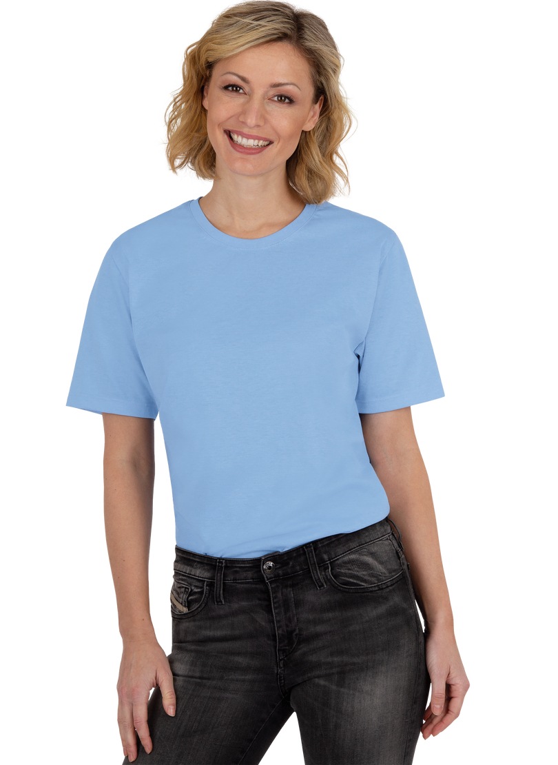 Trigema T-Shirt »TRIGEMA T-Shirt DELUXE Baumwolle«, (1 tlg.)