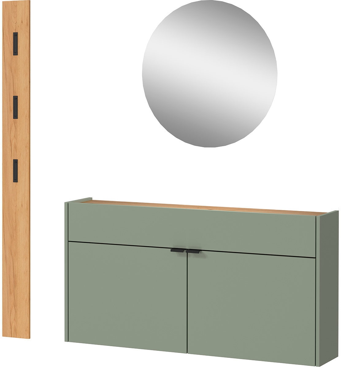GERMANIA Garderoben-Set »Ameca«, (Set, 3 St.), mit Mehrzweckschrank,  Spiegel und Garderobenpaneel, geringe Tiefe auf Raten kaufen