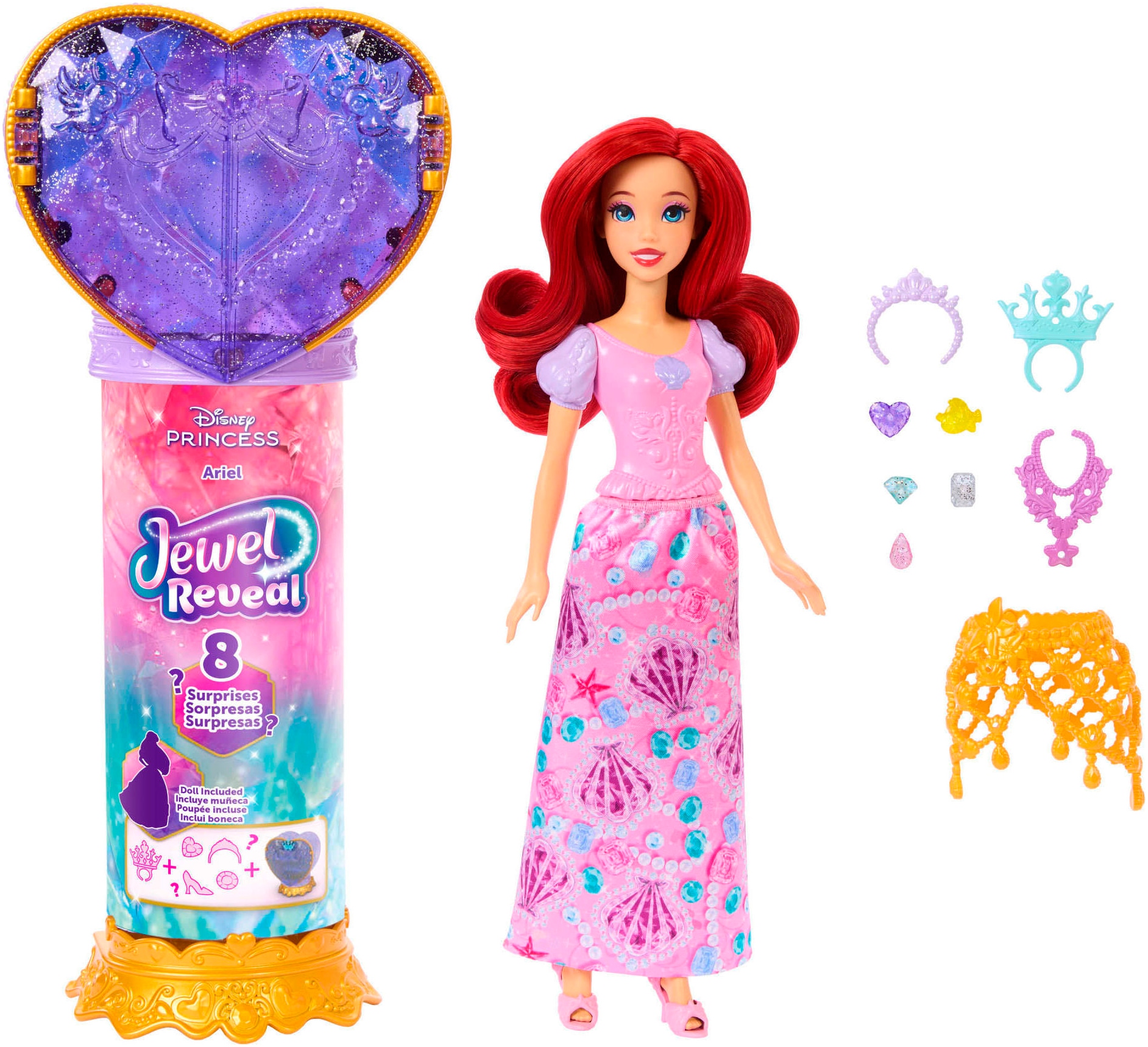 Mattel® Anziehpuppe »Disney Prinzessin, Juwel Reveal Ariel Puppe«