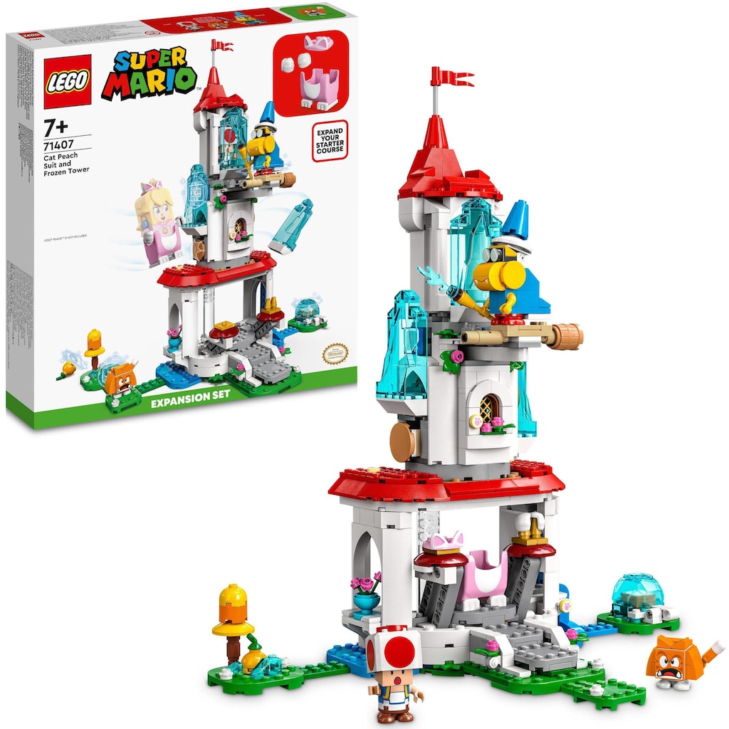 LEGO® Konstruktionsspielsteine »Katzen-Peach-Anzug und Eisturm – Erweiterungsset (71407)«, (494 St.), LEGO® Super Mario