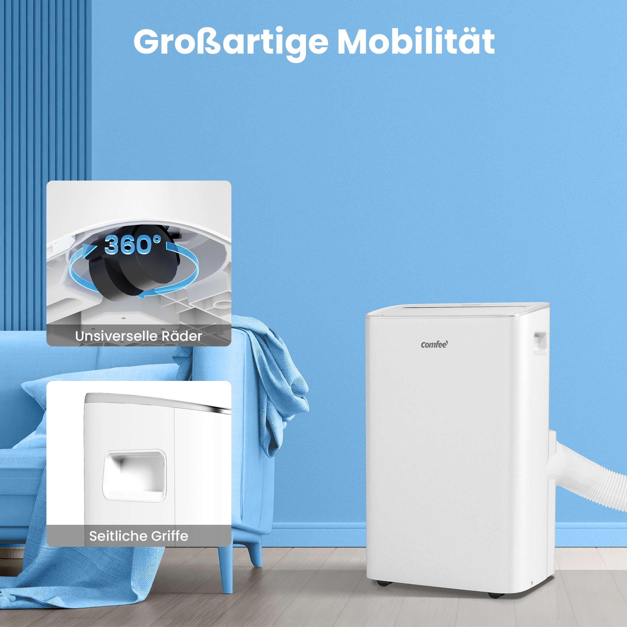 comfee 4-in-1-Klimagerät »CPPXE-12HRN7; Kühlen, Heizen und Entfeuchten und Ventilieren« für Räume bis zu 43m², APP-Fähig