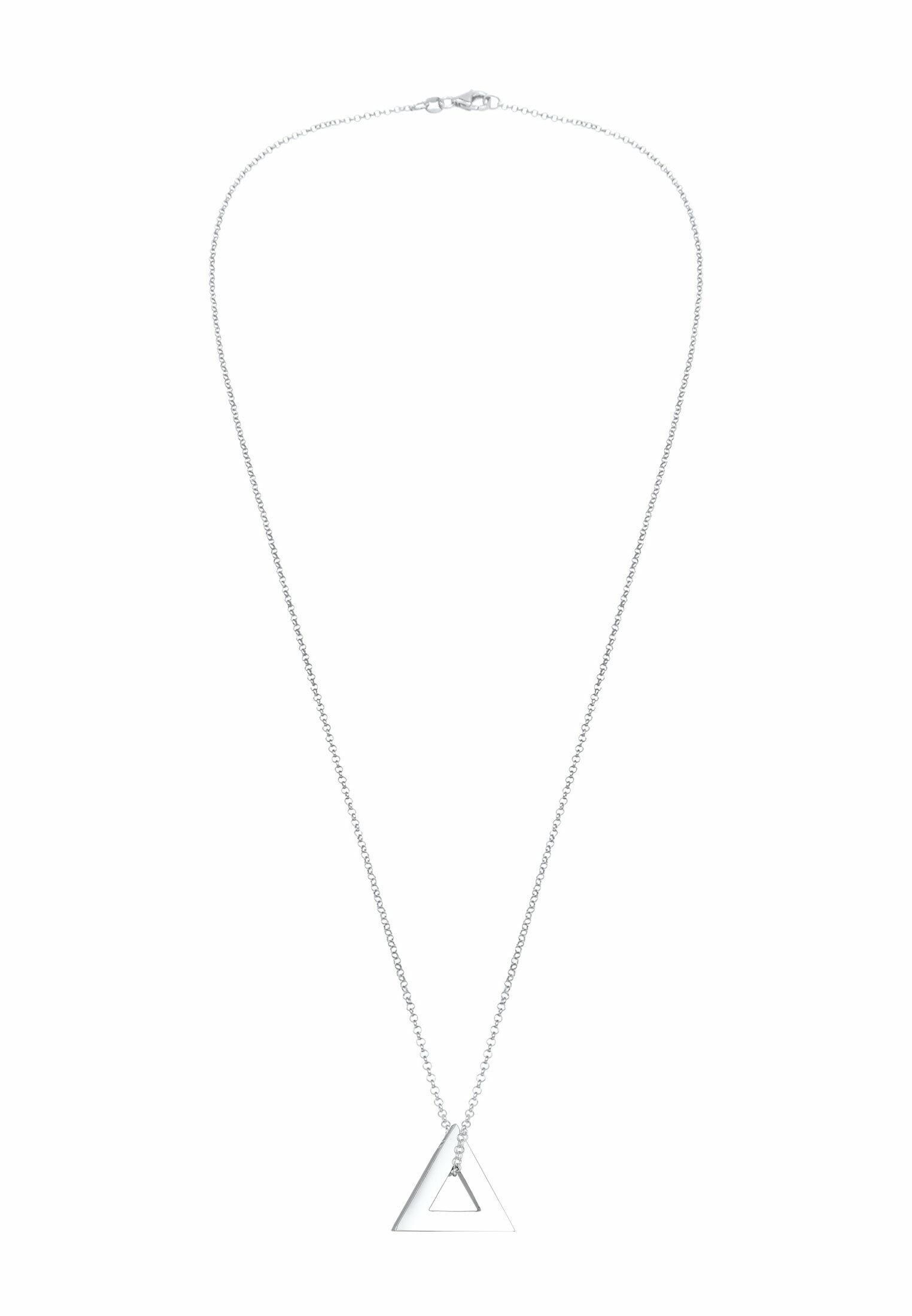 Kuzzoi Kette mit Anhänger »Halskette Herren Erbskette Dreieck Triangle 925 Silber«