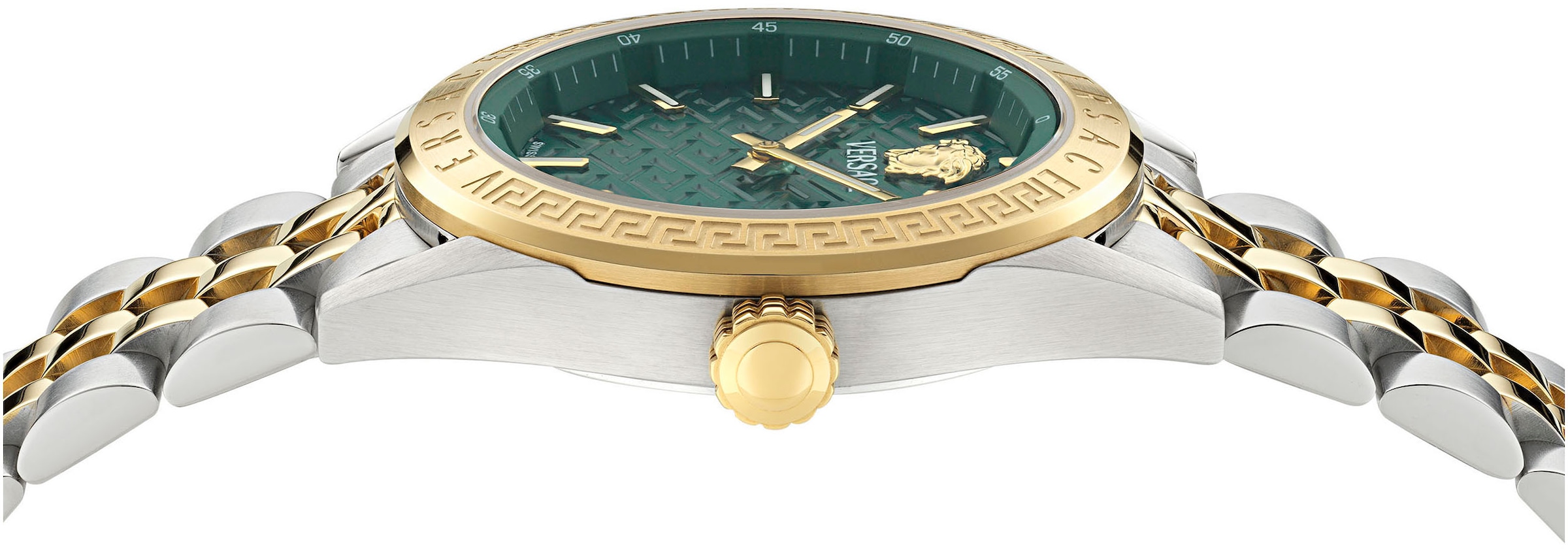 Versace Quarzuhr »V-CODE«, Armbanduhr, Damenuhr, Saphirglas, Swiss Made, Leuchtindizes, analog