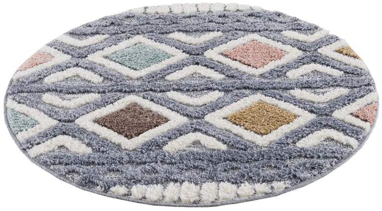 Carpet City Teppich rund, »Focus besonders Struktur, Boho-Teppich, weich, Tief Hoch 3382«, Wohnzimmer