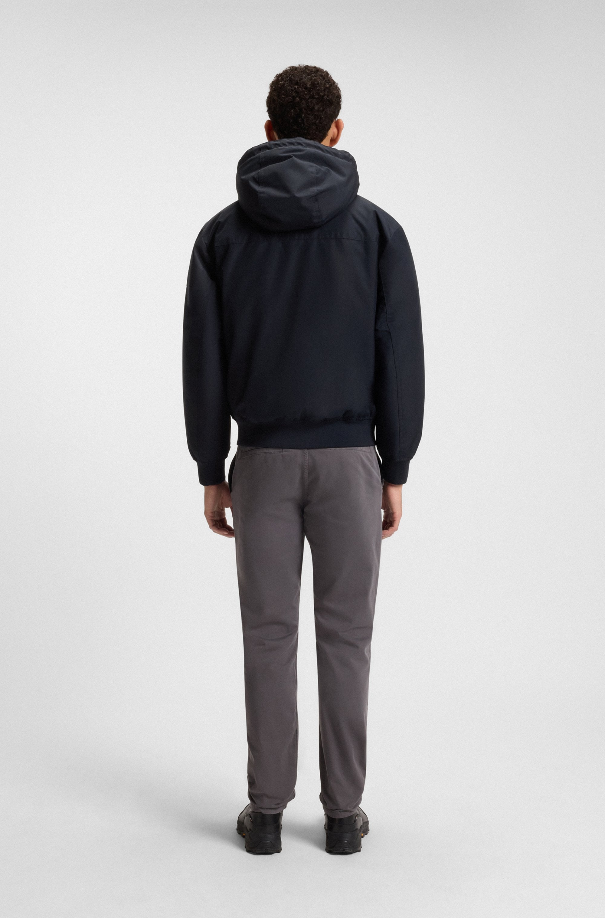 BOSS ORANGE Blouson »Osis«, mit Kapuze, relaxed fit, mit wattierter Kapuze, verdeckter Reißverschluss