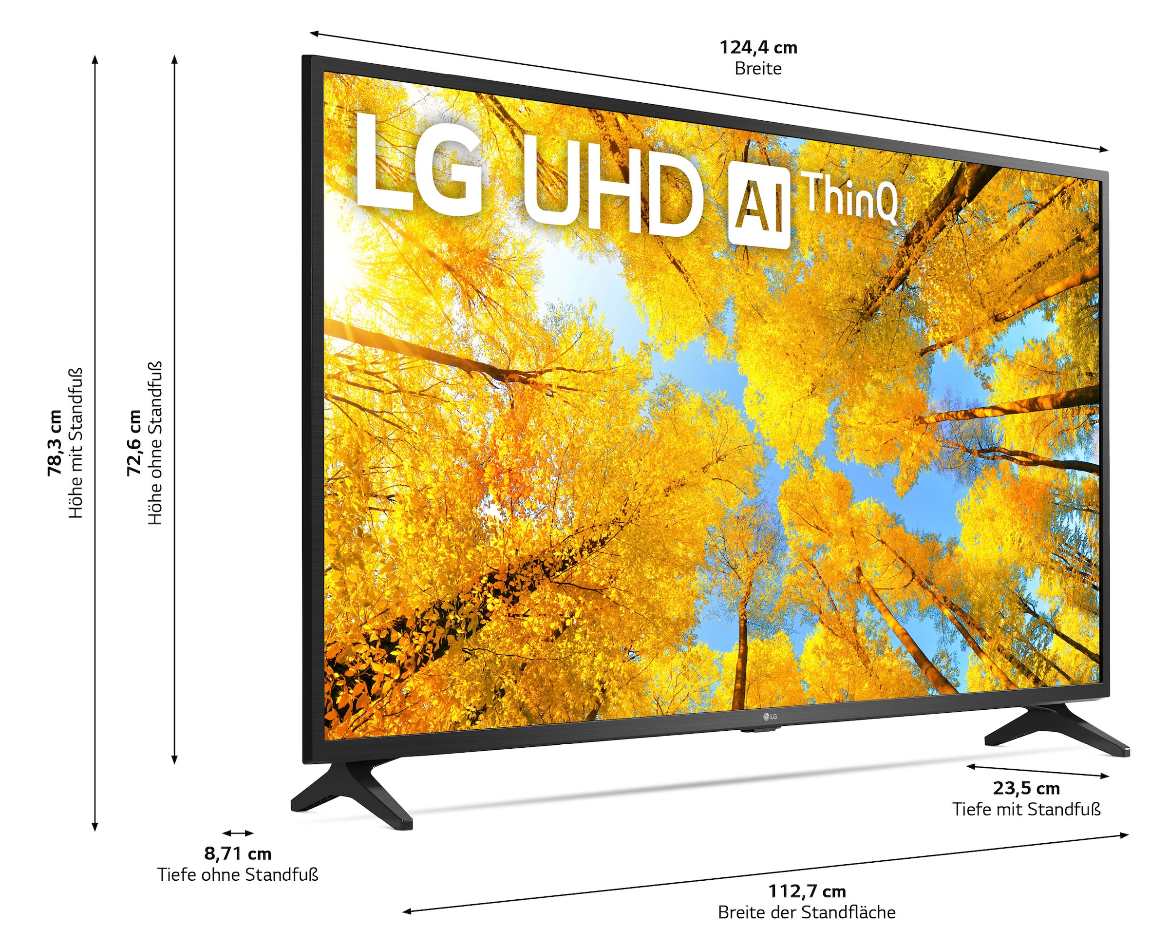 LG LED-Fernseher »55UQ75009LF«, 139 cm/55 Zoll, 4K Ultra HD, Smart-TV, α5  Gen5 4K AI-Prozessor,Direct LED,HDR10 Pro und HLG,Sprachassistenten ➥ 3  Jahre XXL Garantie | UNIVERSAL | alle Fernseher