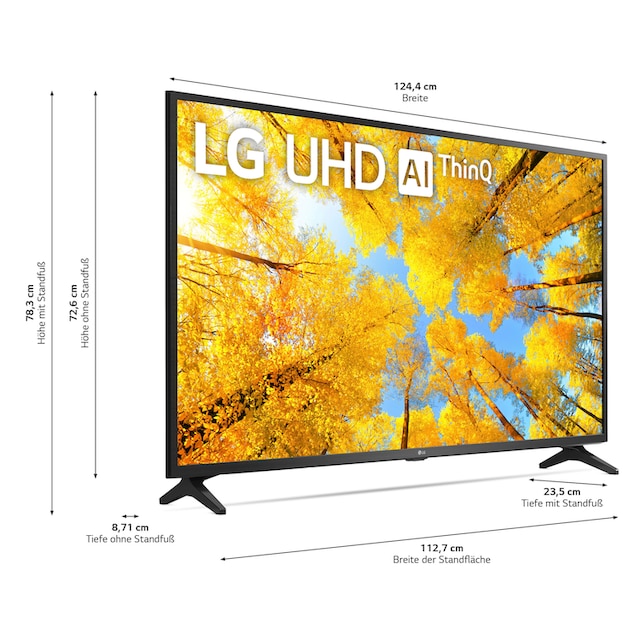LG LED-Fernseher »55UQ75009LF«, 139 cm/55 Zoll, 4K Ultra HD, Smart-TV, α5  Gen5 4K AI-Prozessor,Direct LED,HDR10 Pro und HLG,Sprachassistenten ➥ 3  Jahre XXL Garantie | UNIVERSAL