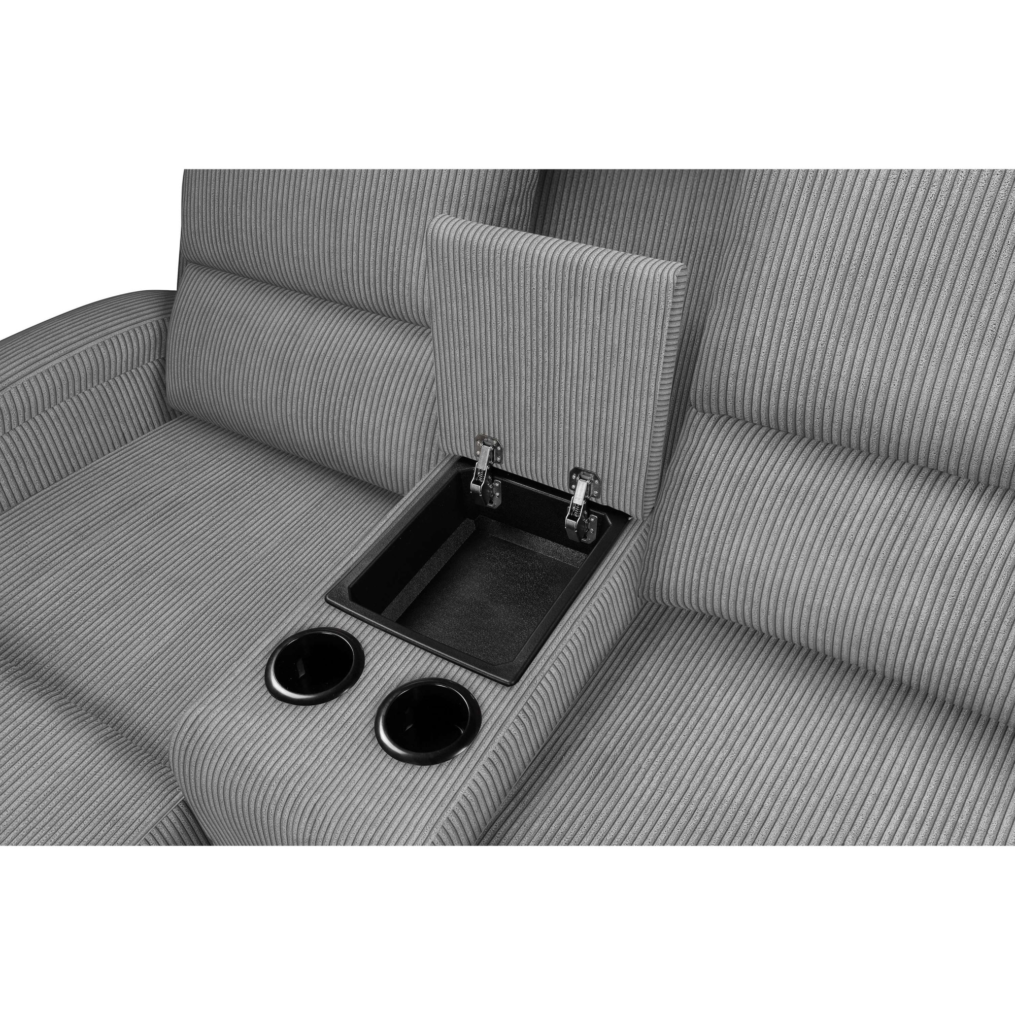 Home affaire Ecksofa »NAPORI Multimediasofa, 3er Kinosessel XXL, L-Form, Cord«, Kinosofa mit Relaxfunktion, Getränkehalter, Staufach und Staukasten