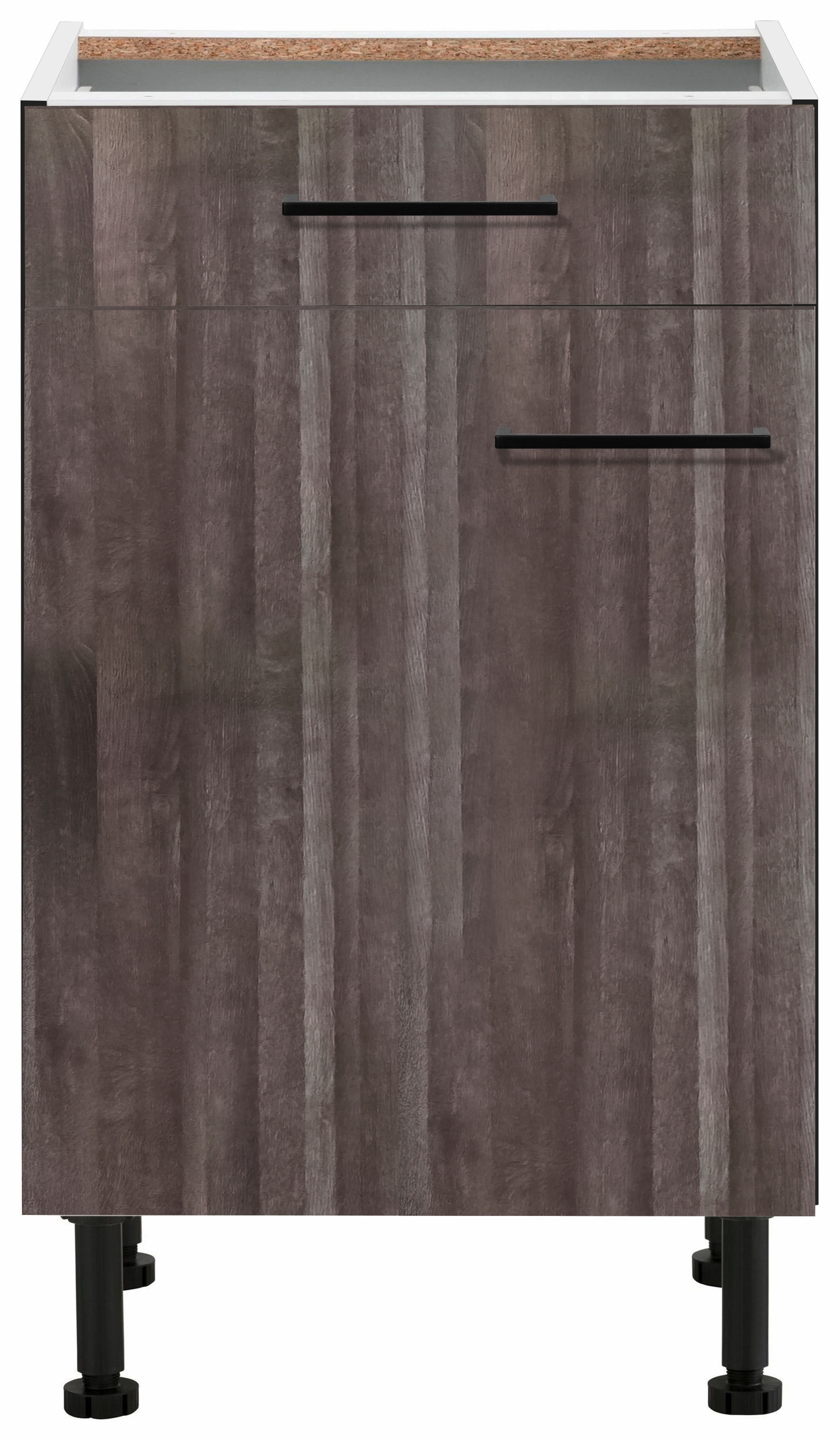 wiho Küchen Unterschrank »Nisos« 50 cm breit, Soft-Close in Schubkästen, verstellbare Füße, ohne Platte