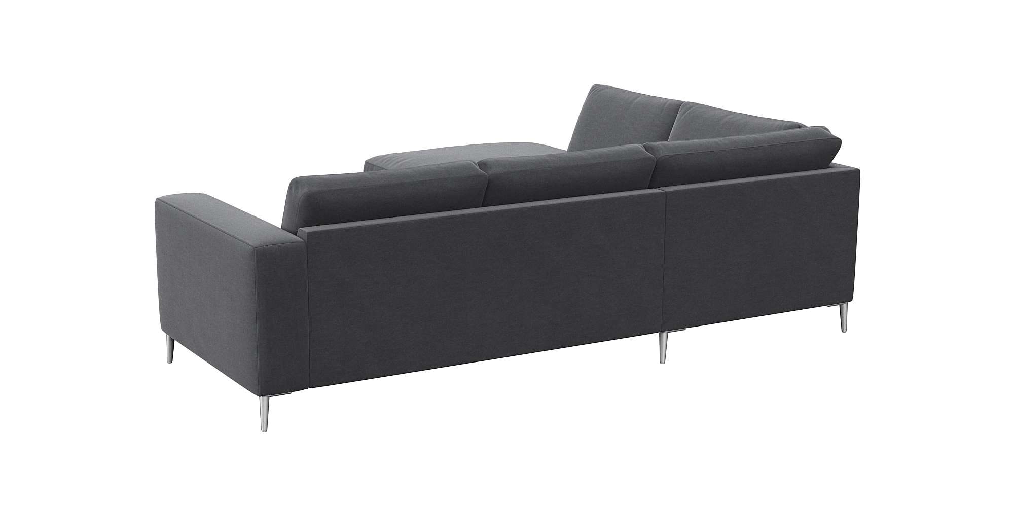 FLEXLUX Ecksofa »Fiore, L-Form«, schmale Armlehnen, Füße alufarben, B/T 234/225 cm, Kaltschaum im Sitz