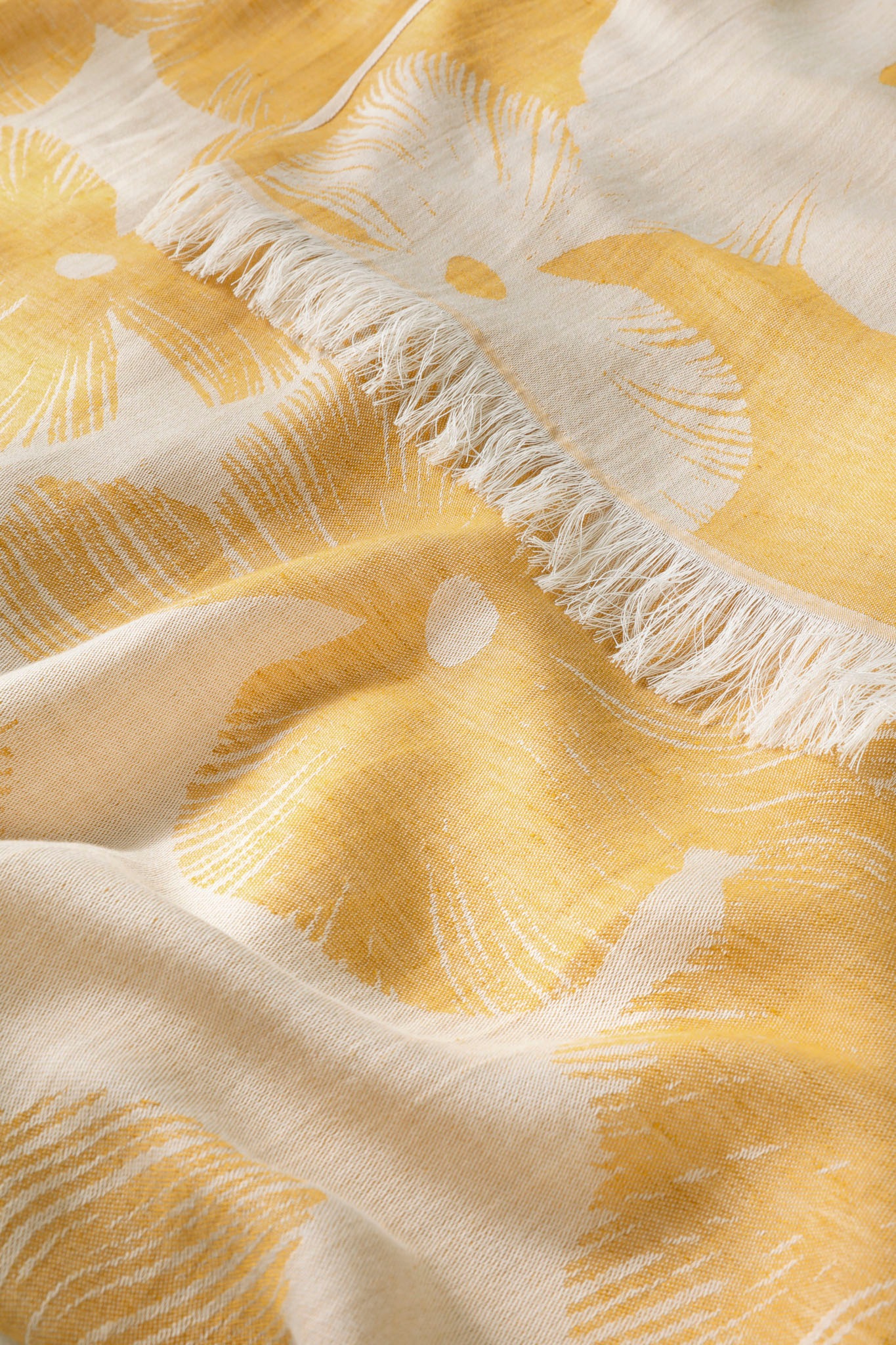 Biederlack Plaid »Blossom«, mit Leinen, Kuscheldecke