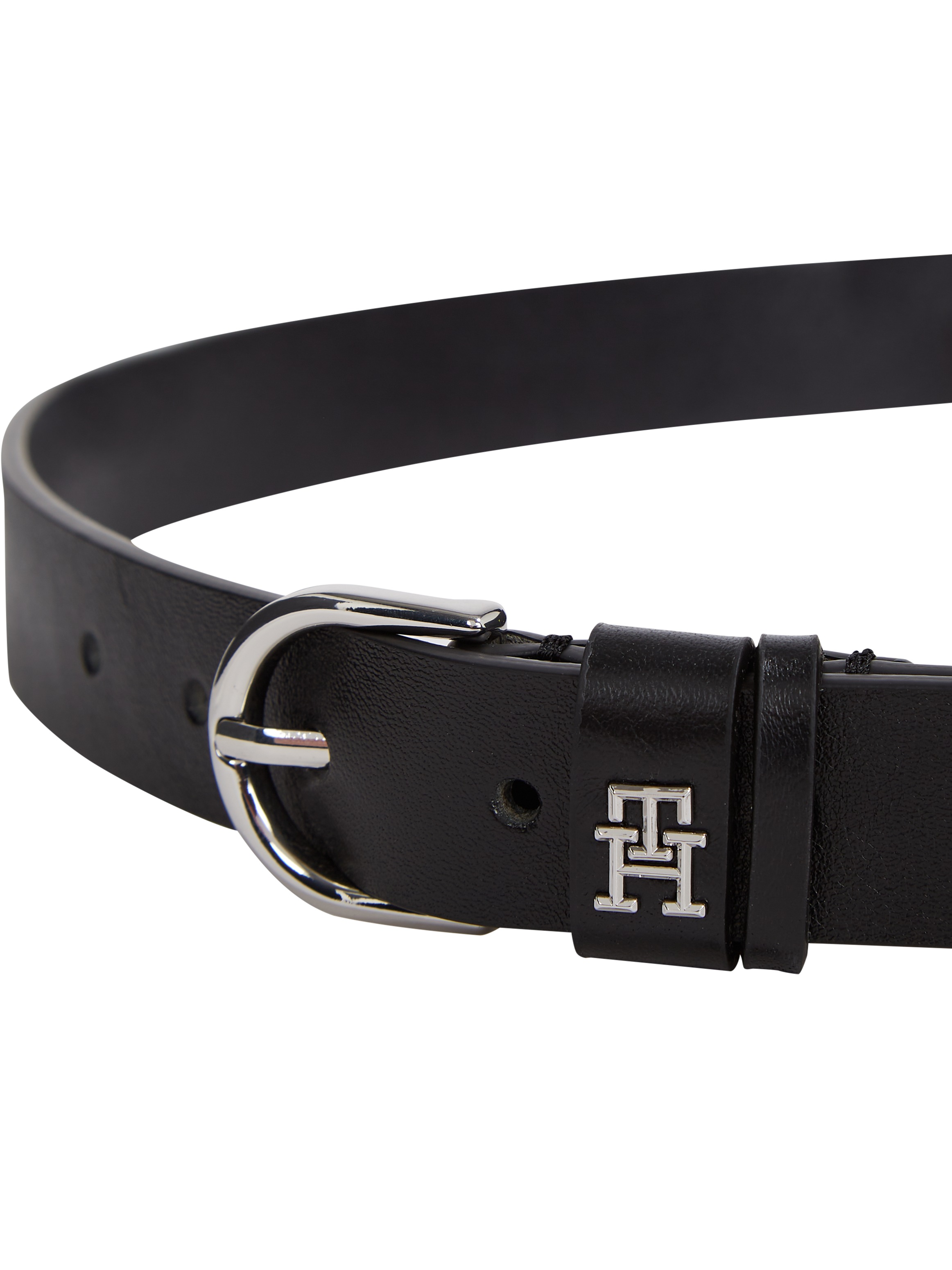 Tommy Hilfiger Ledergürtel »ESSENTIAL EFFORTLESS 2.5 SV«, Einfachdornschließe, Metallemblem