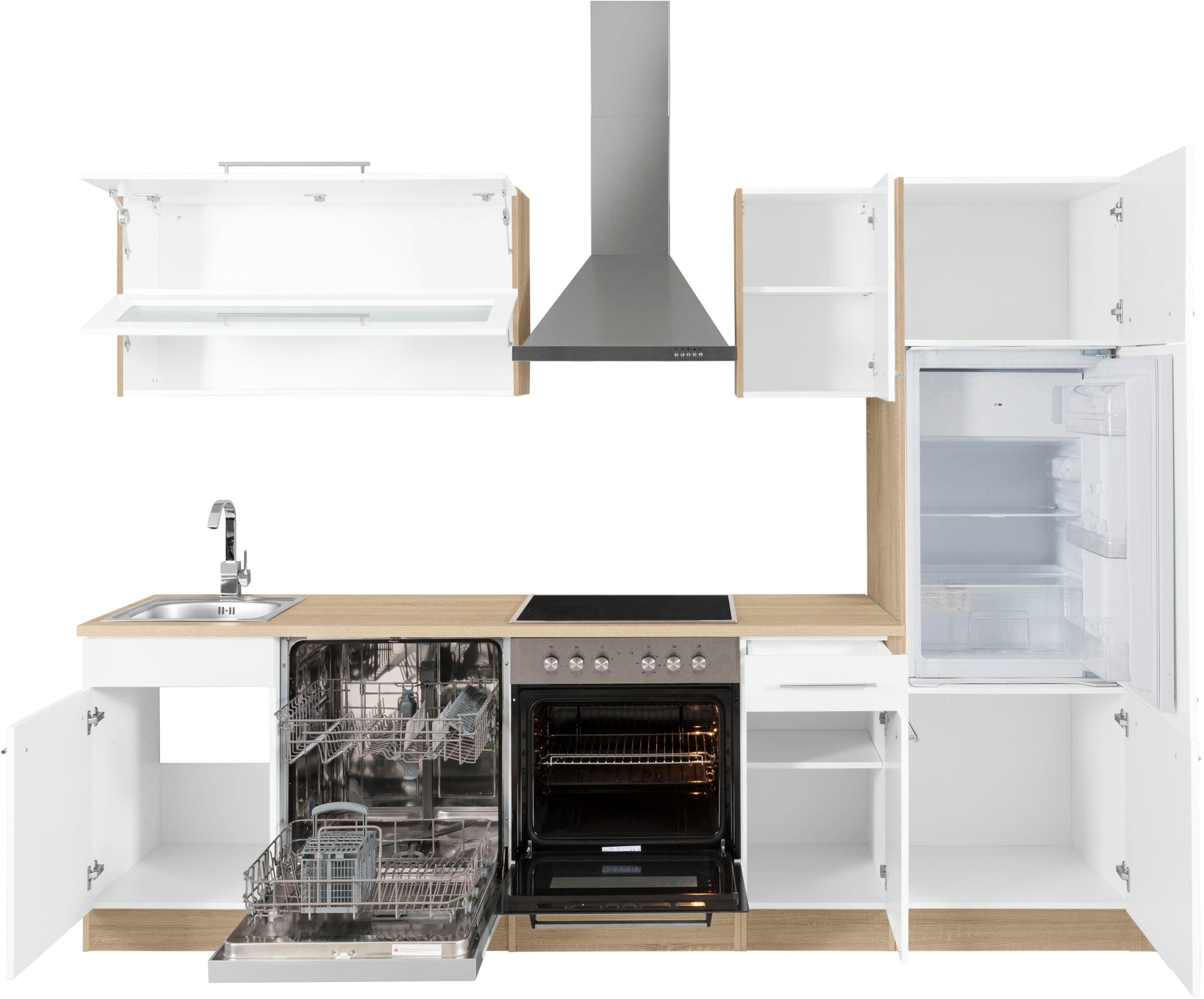 KOCHSTATION Küchenzeile »KS-Eton«, mit E-Geräten, Breite 270 cm