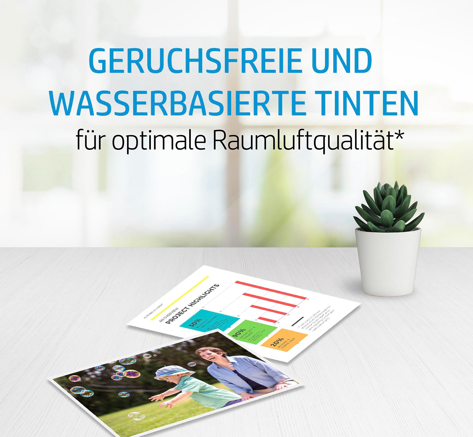 HP Tintenpatrone »HP original Druckerpatrone 903, Farben cyan + schwarz« 3 Probemonate gratis* drucken