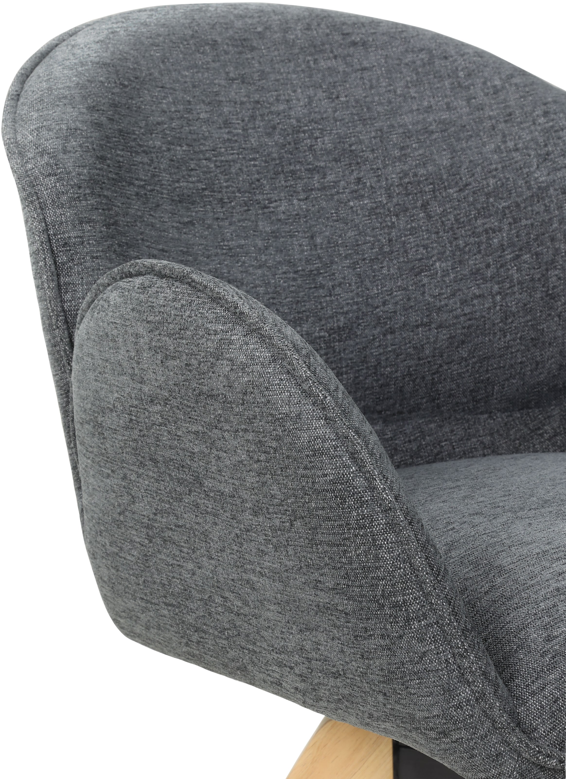 TOM TAILOR HOME Armlehnstuhl »WINGS ARMCHAIR«, (Set), 2 St., Chenille, mit Armlehnen, drehbar, Rückholfunktion, Massivholzgestell