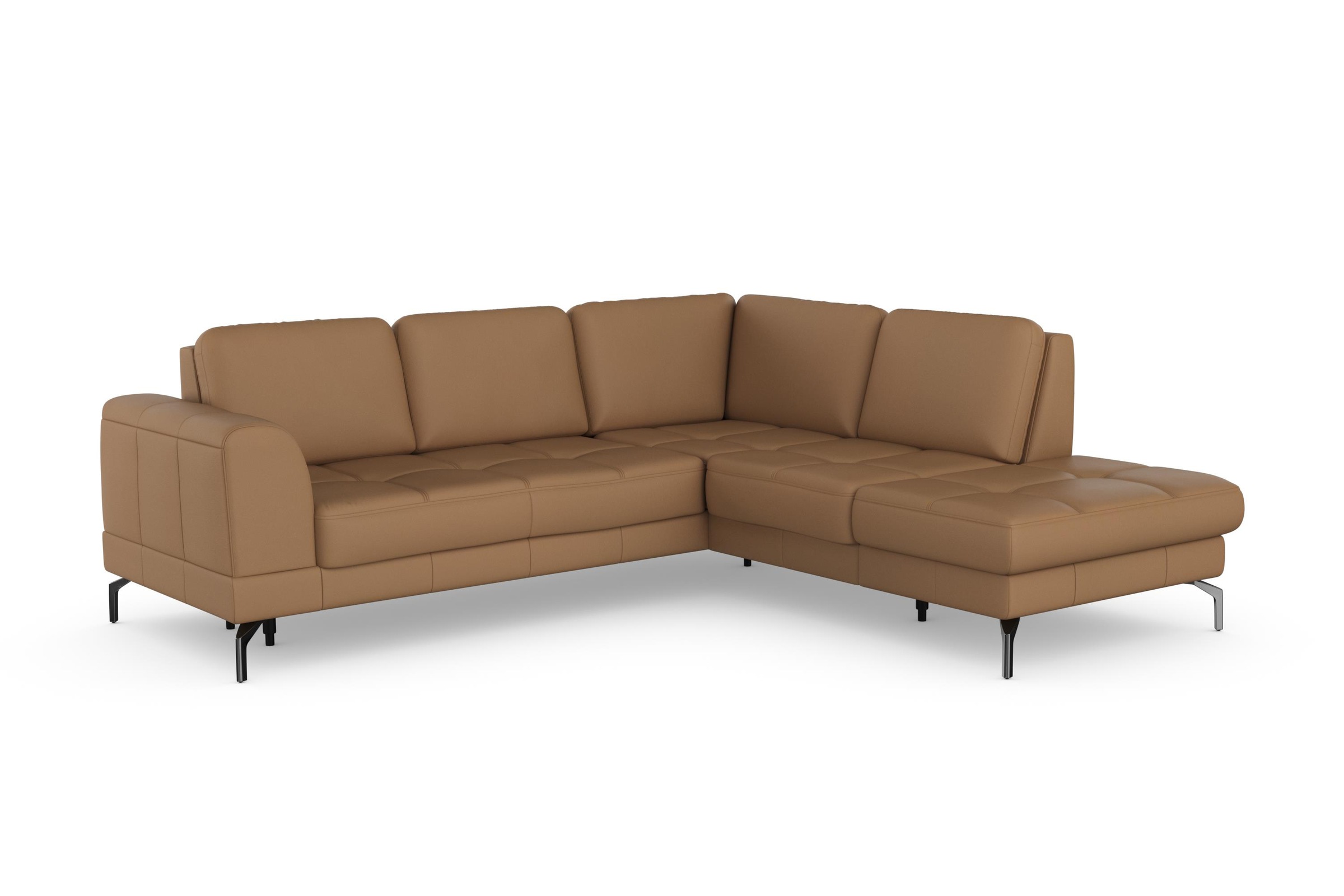 sit&more Ecksofa »Bendigo L-Form«, inklusive Sitztiefenverstellung, Bodenfreiheit 15 cm, in 2 Fußfarben