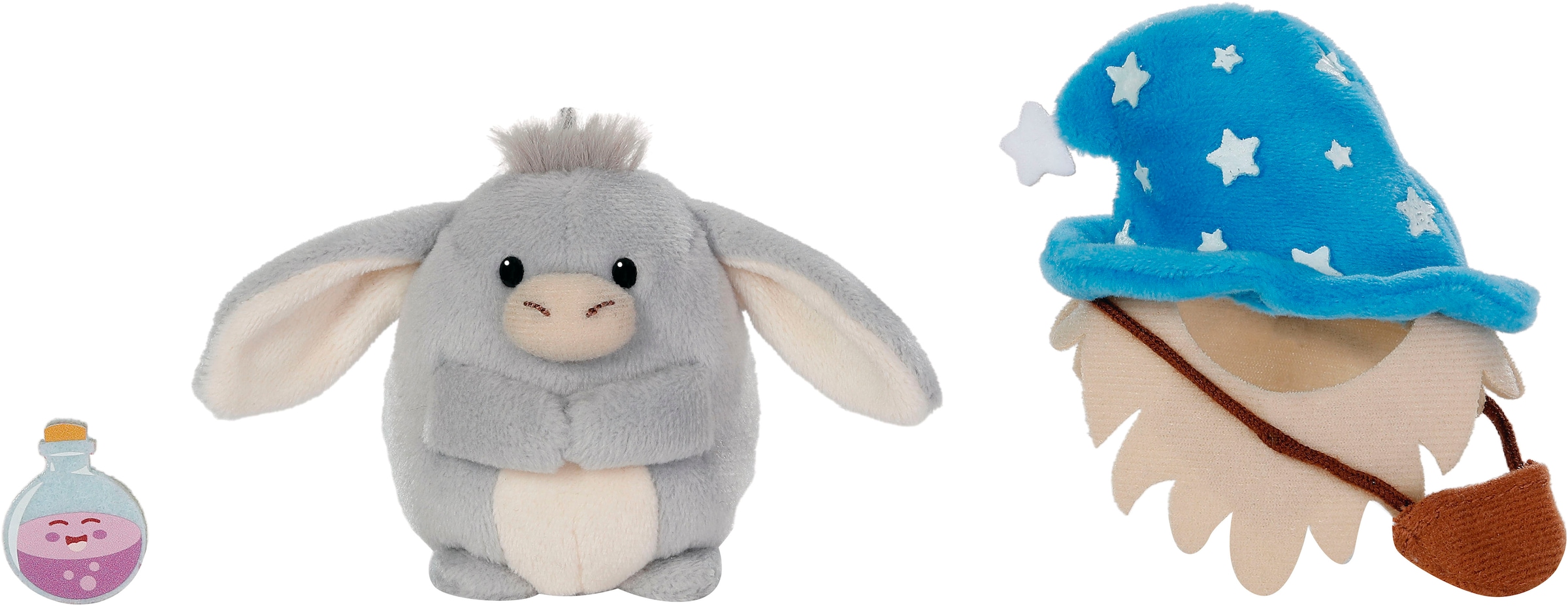 Nici Kuscheltier »mymochi, Set Esel Earl 8 cm mit Zaubertrank und Zaubererkostüm« in Geschenkbox