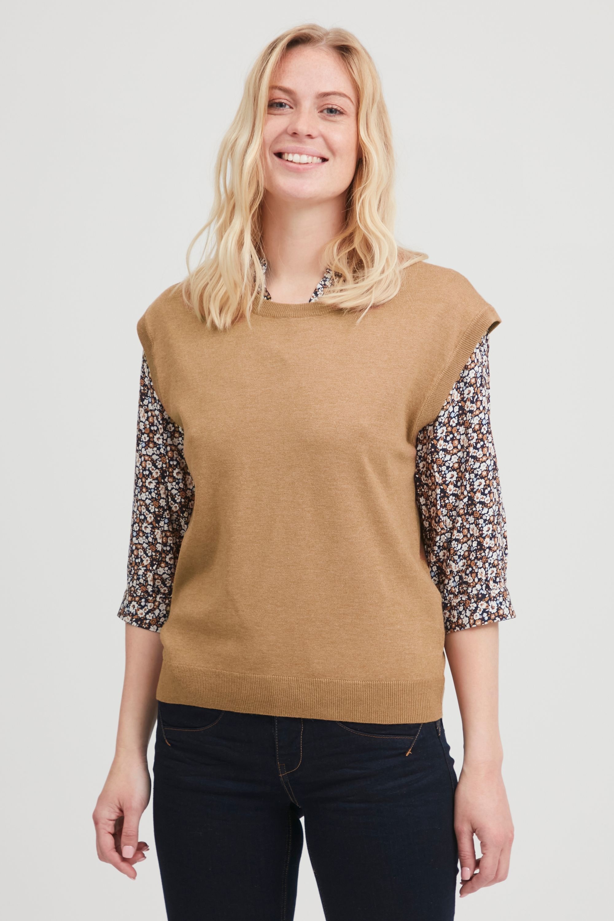 fransa Strickjacke »Kurzarmpullover FRZubasic«