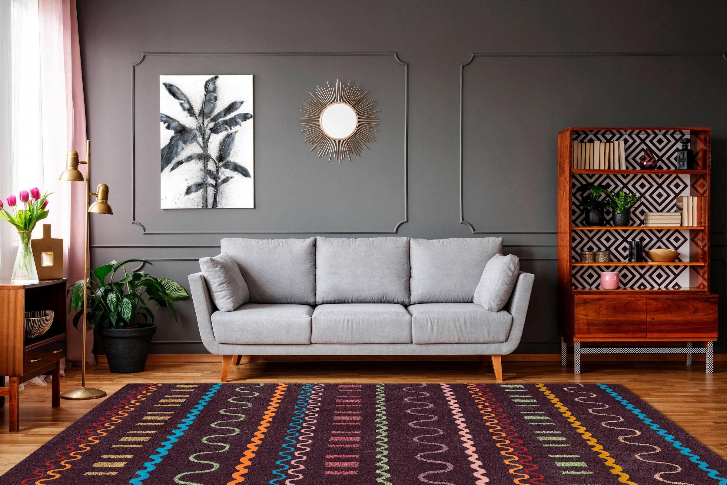 calo-deluxe Teppich »Fanahy 3065«, rechteckig, 17 mm Höhe, Kurzflor, Wohnzimmer