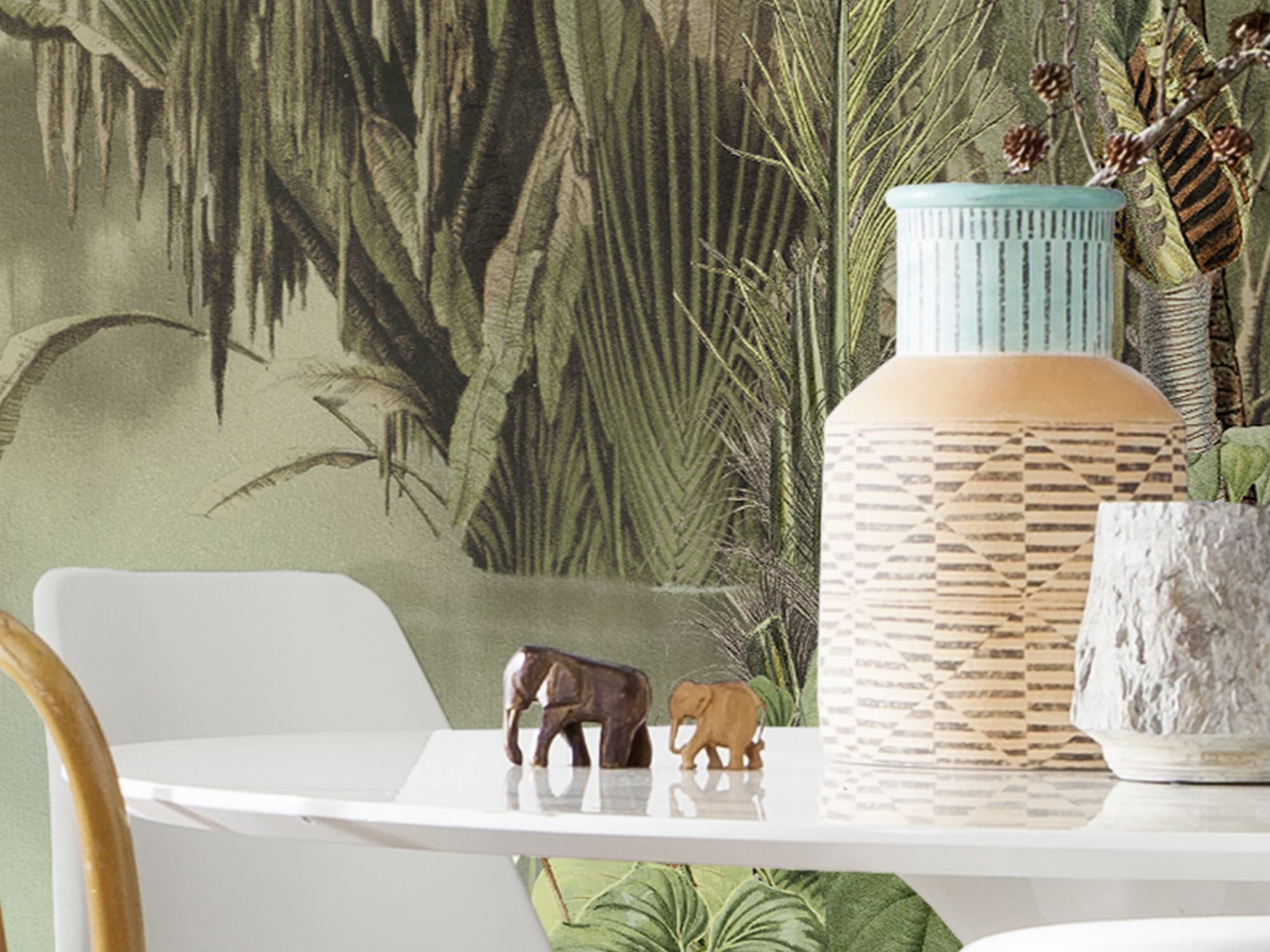 Komar Fototapete »Lac Tropical« bedruckt glatt 350 x 250 cm (Breite x Höhe) - Tapete, Vlies, Wohnzimmer, Schlafzimmer