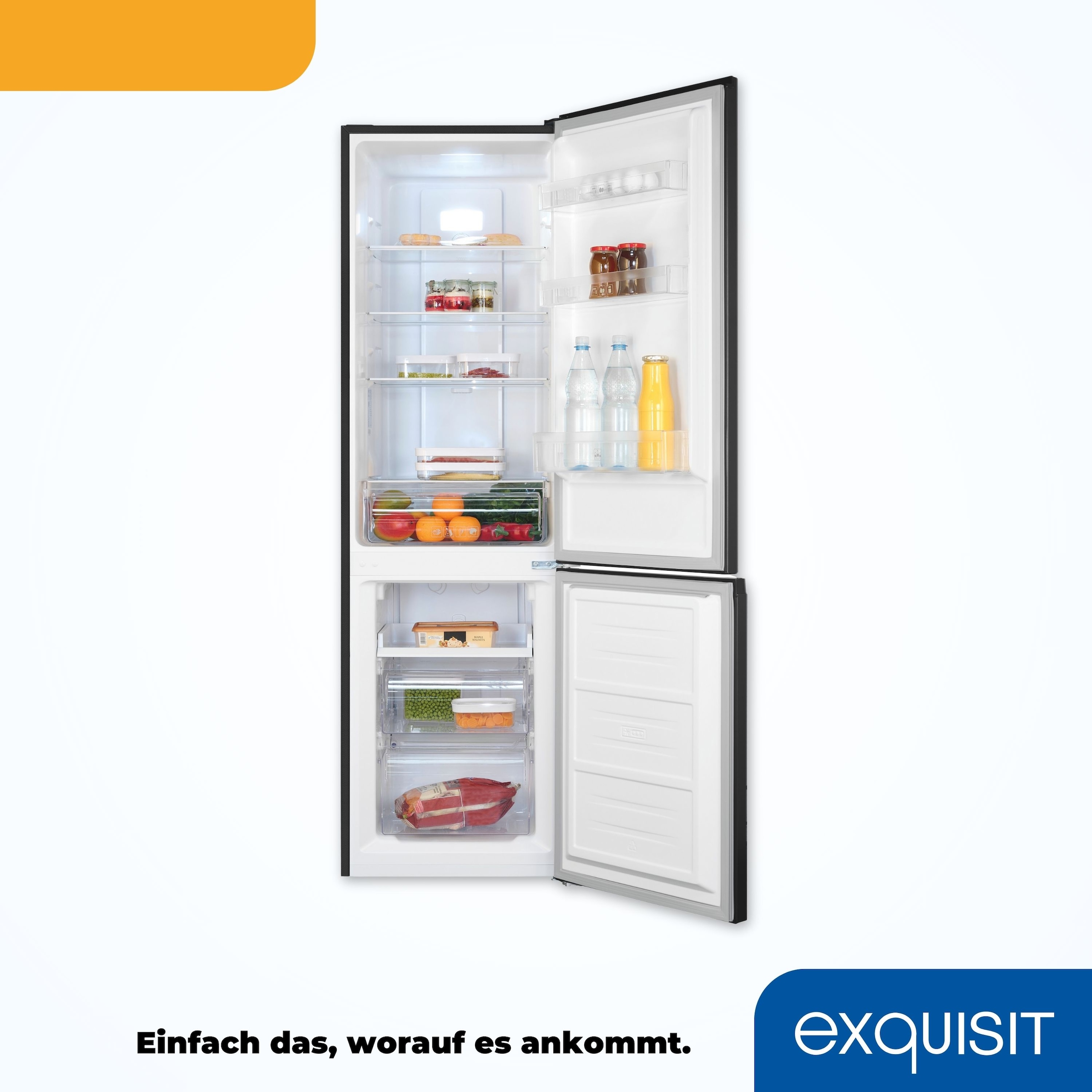 exquisit Kühl-/Gefrierkombination »KGC265-70-NF-040C« 180,5 cm hoch 54,5 cm breit Energieeffizienzklasse C, 253 Liter Nutzinhalt, Total NoFrost
