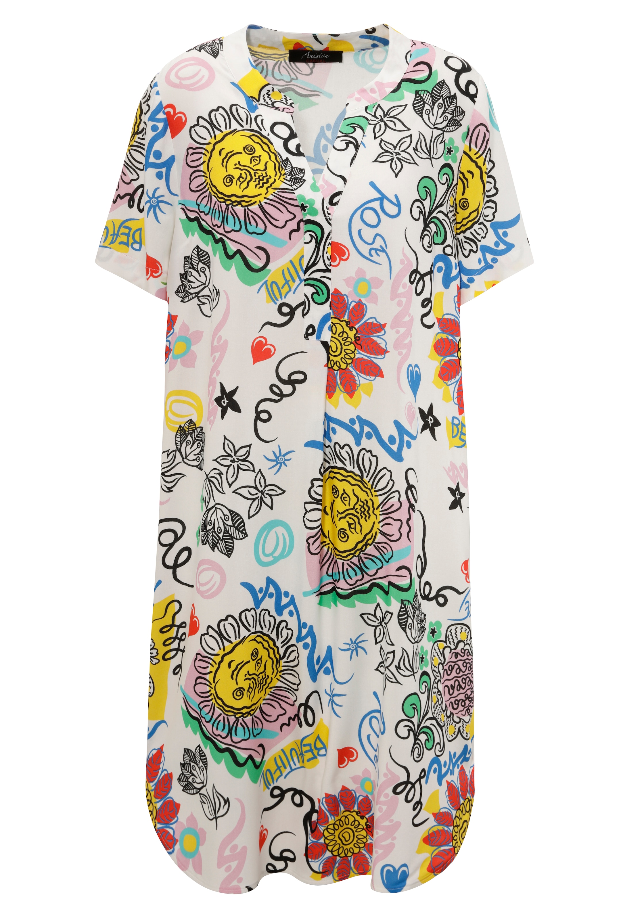 Aniston CASUAL Sommerkleid, mit farbenfrohem, kunstvollen Druck - NEUE KOLLEKTION