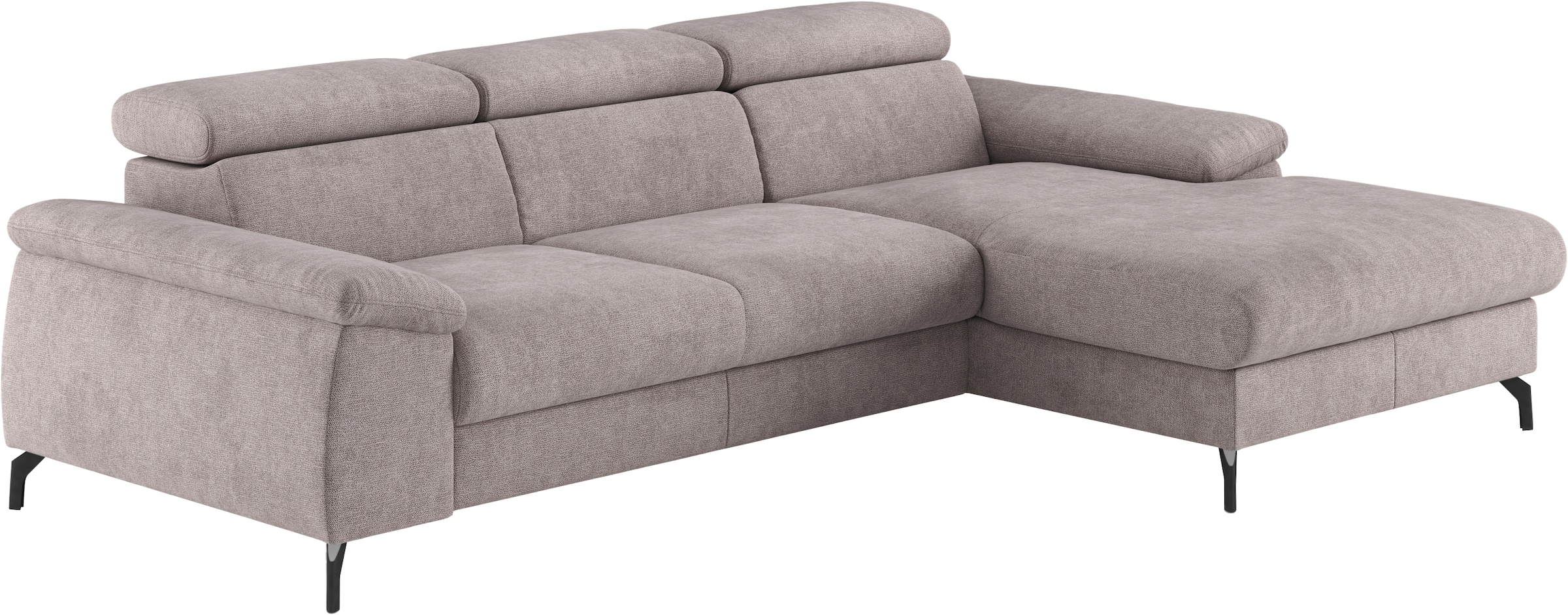 COTTA Ecksofa »Kitty L-Form, B: 242 cm«, mit Kopfteilverstellung, optional Bettfunktion & Bettkasten