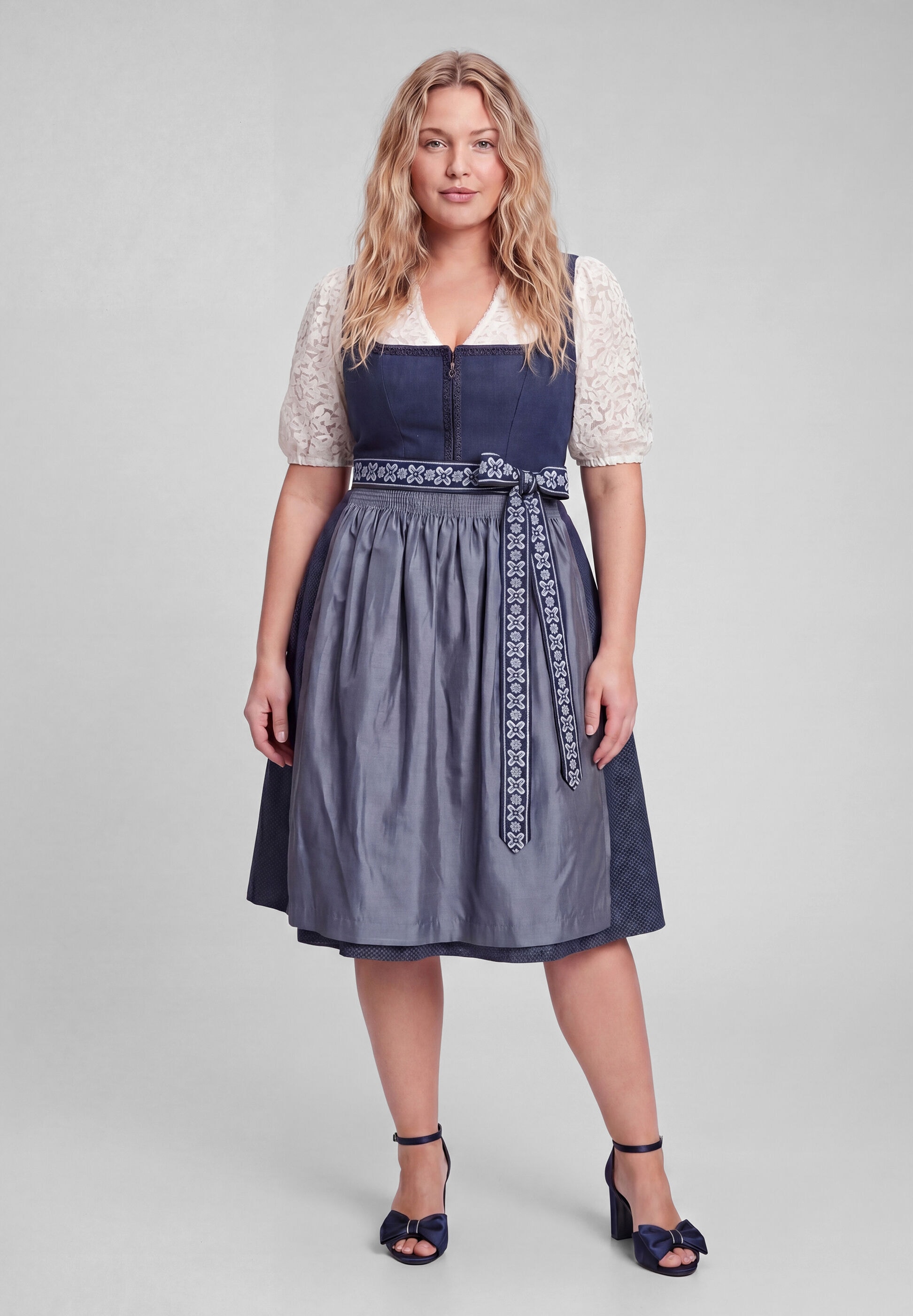 Spieth & Wensky Dirndl »Spieth & Wensky Dirndl Käthe« Ohne Taschen in Midilänge