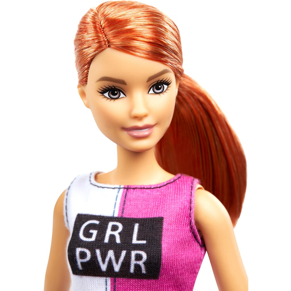 Barbie Anziehpuppe »Wellness Fitness«, mit Hündchen, Hula-Hoop-Reifen, Yoga-Matte u.v.m.