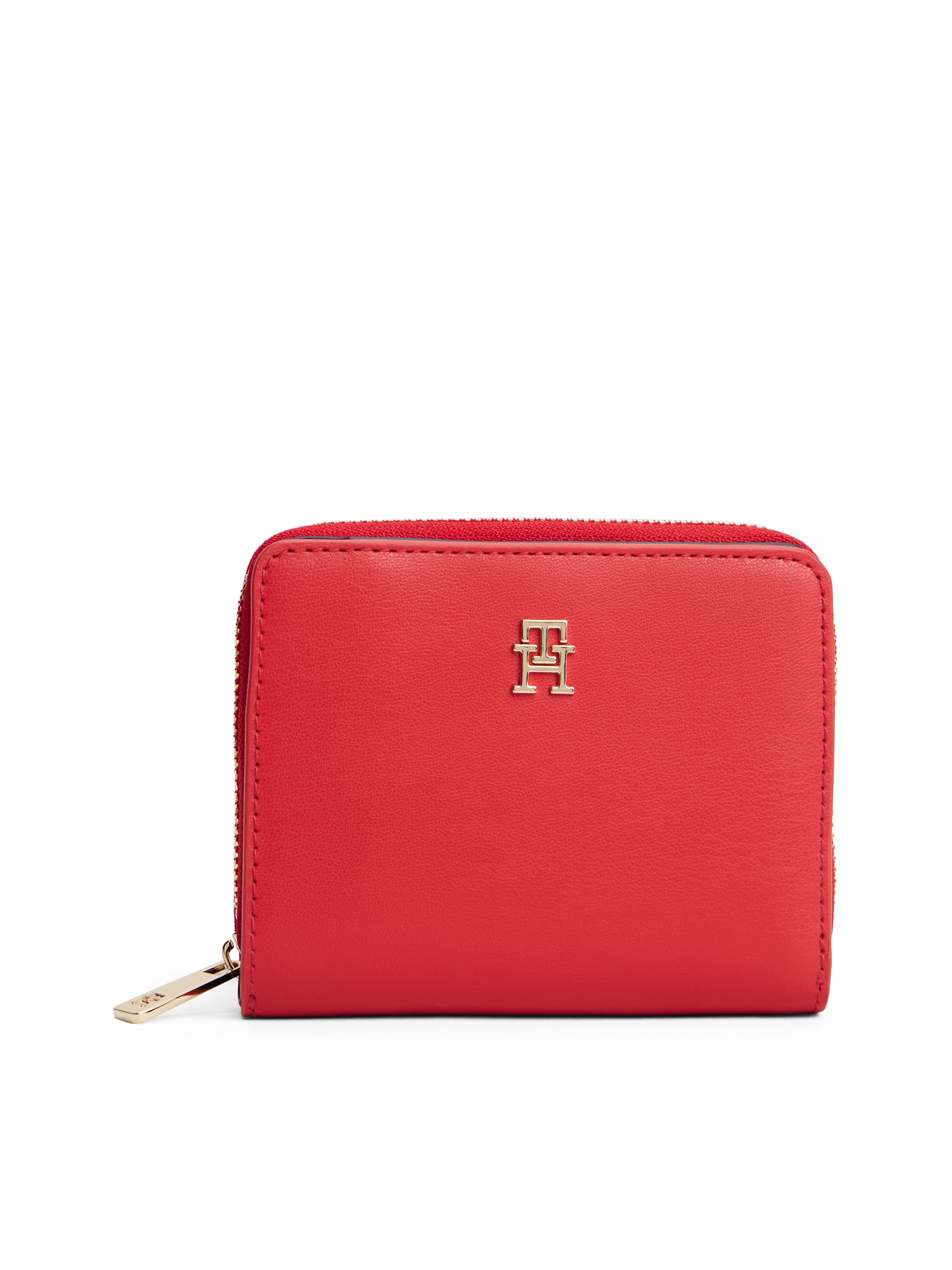 Tommy Hilfiger Geldbörse »TH ICON MED ZA FLAP« , Damen Geldbeutel, Portemonnai mit edlem TH-Logoemblem