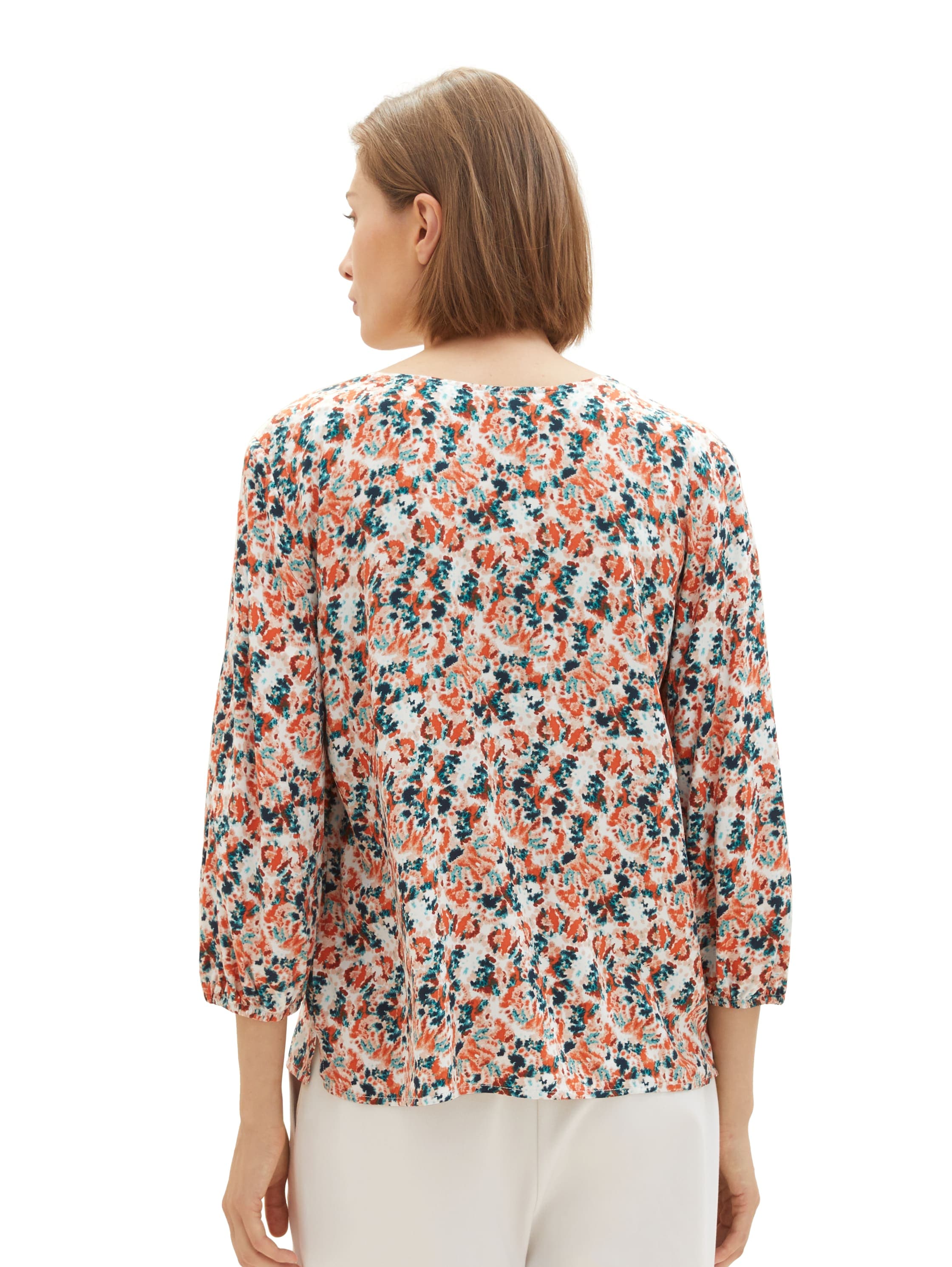 TOM TAILOR Druckbluse, mit durchgehender Knopfleiste