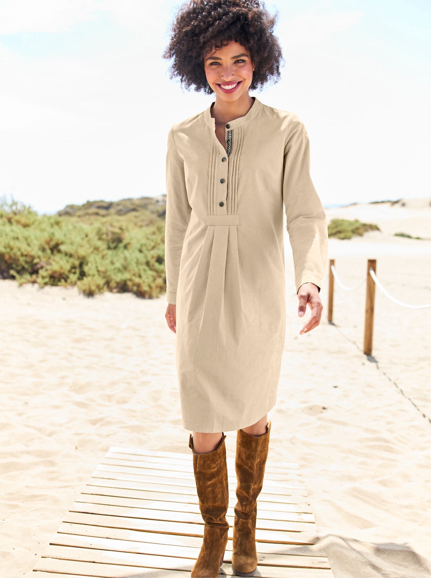 heine A-Linien-Kleid »Cord-Kleid«