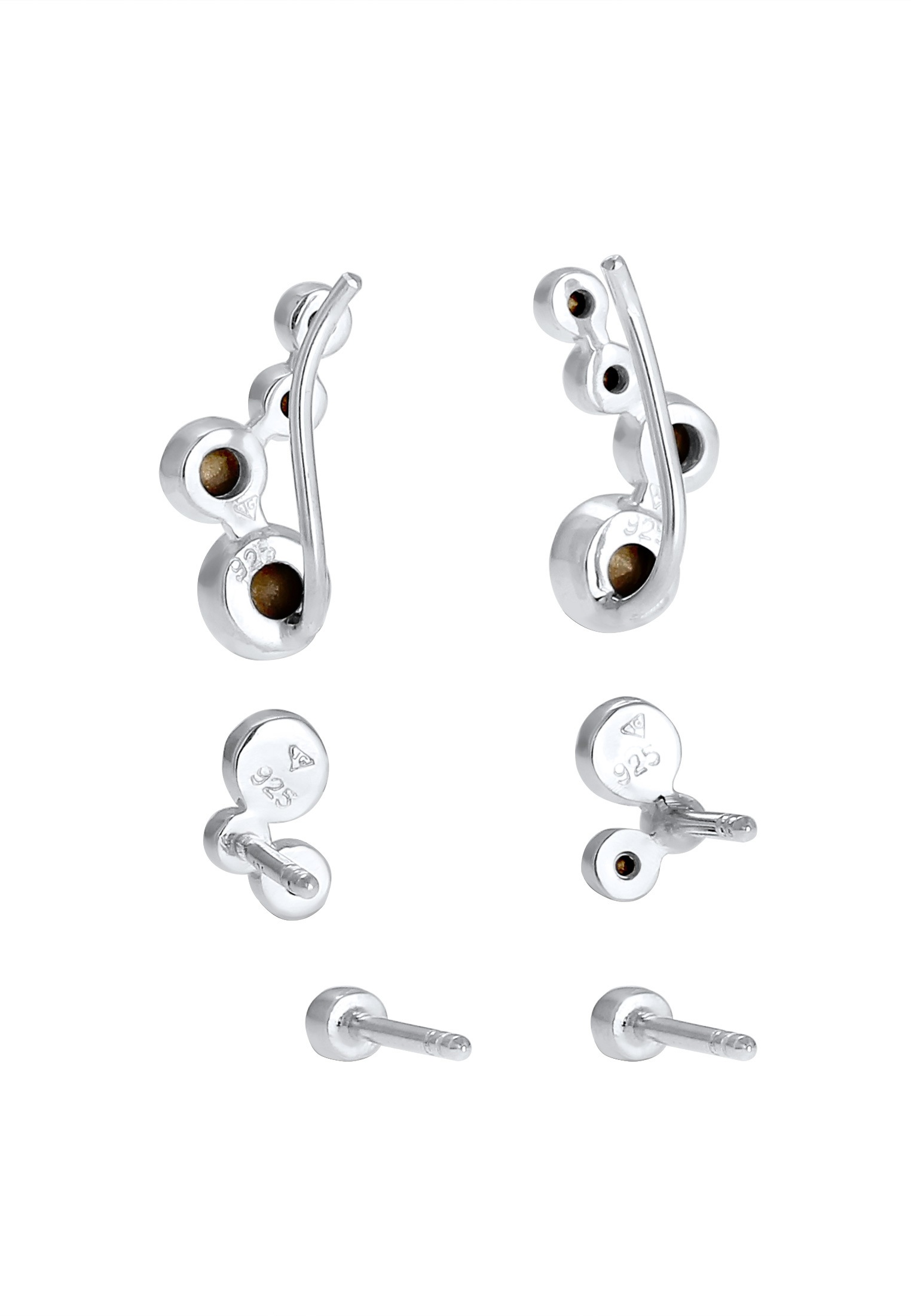 Elli Ohrstecker-Set »Ohrringe Climber Stecker Kristalle Set (3 tlg) 925 Silber«