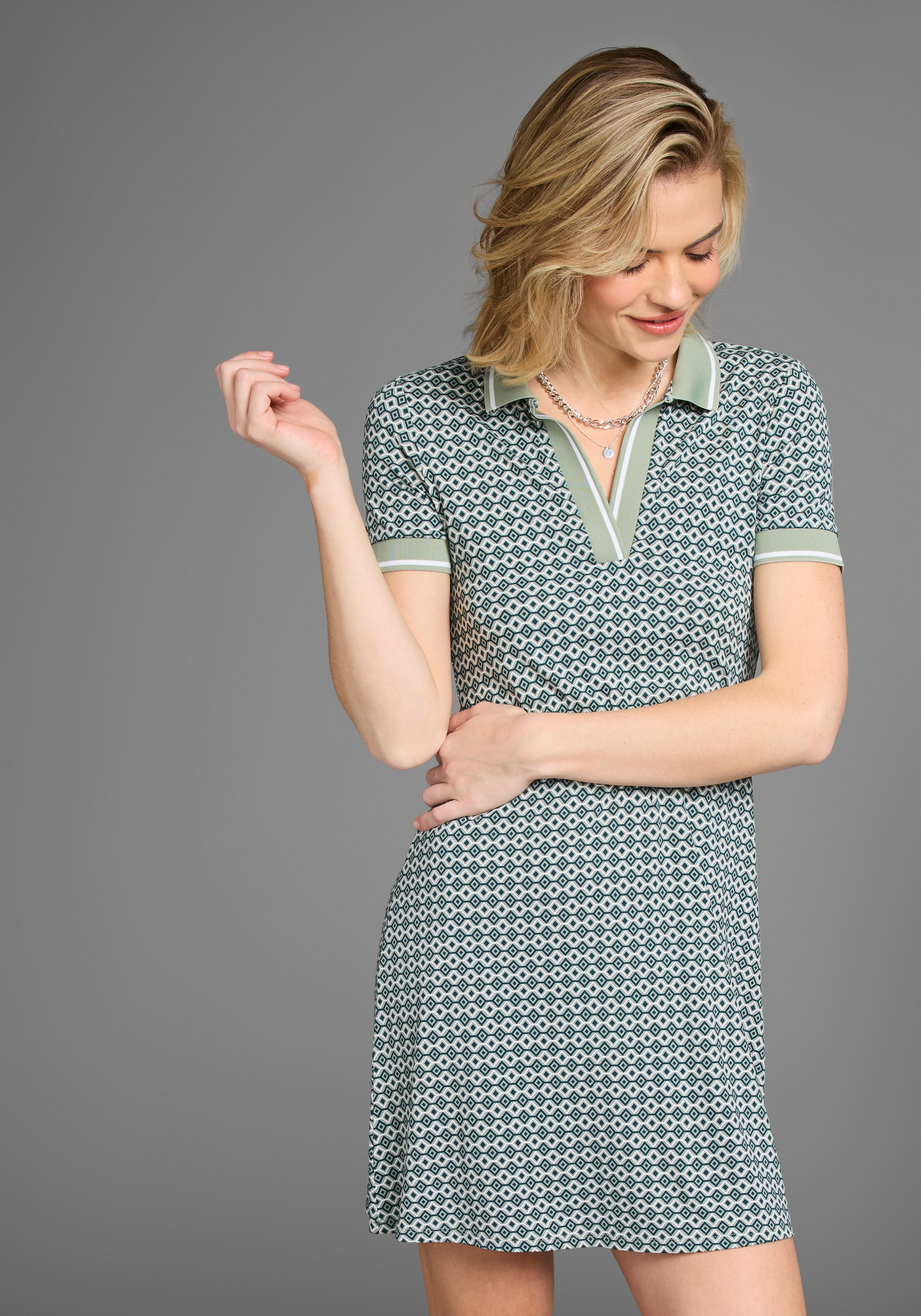Laura Scott Sommerkleid, mit modischem Polo-Kragen