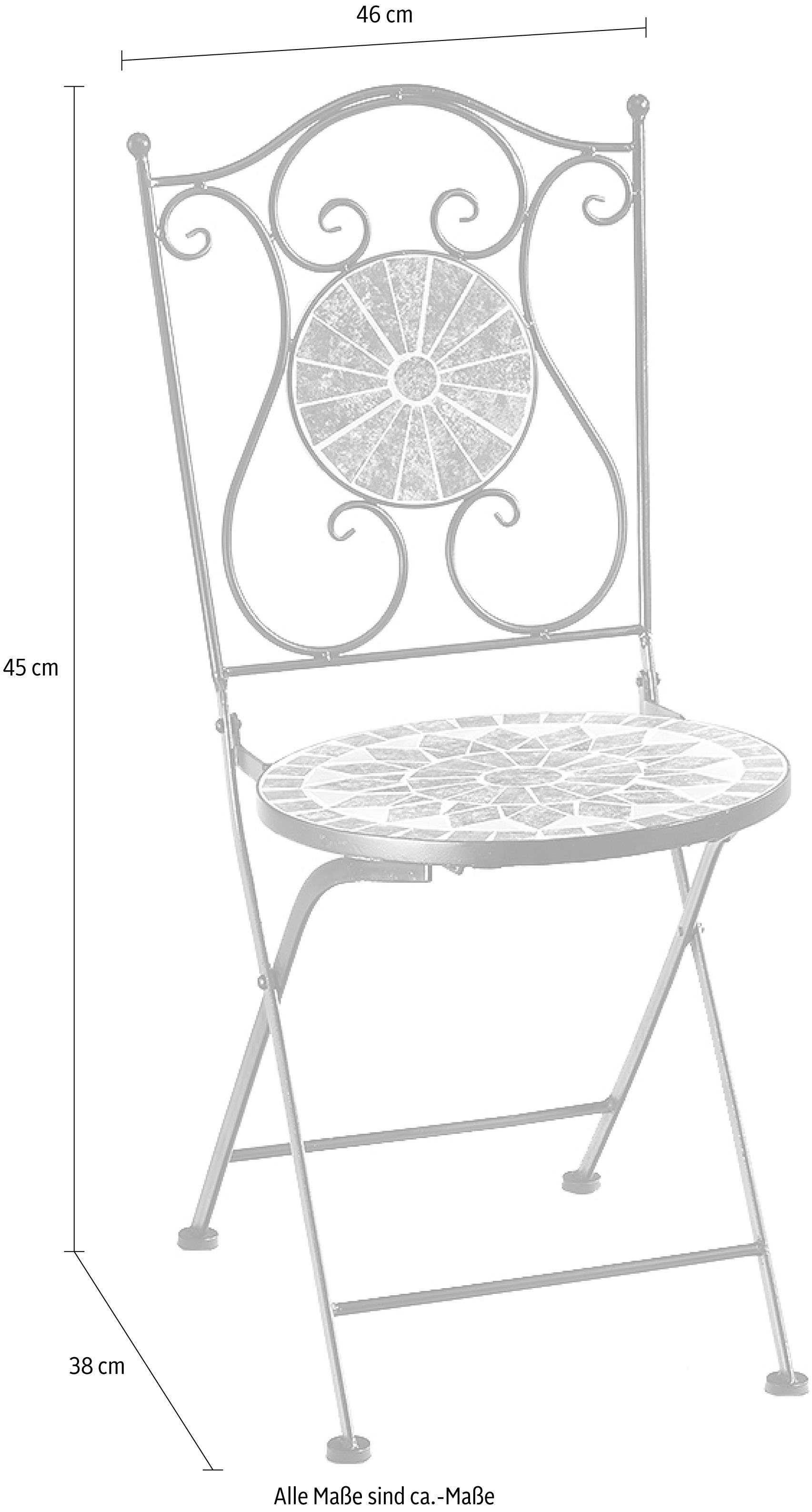 locker Klappstuhl »Metallklappstuhl, Mosaik, nicht frostsicher« ()