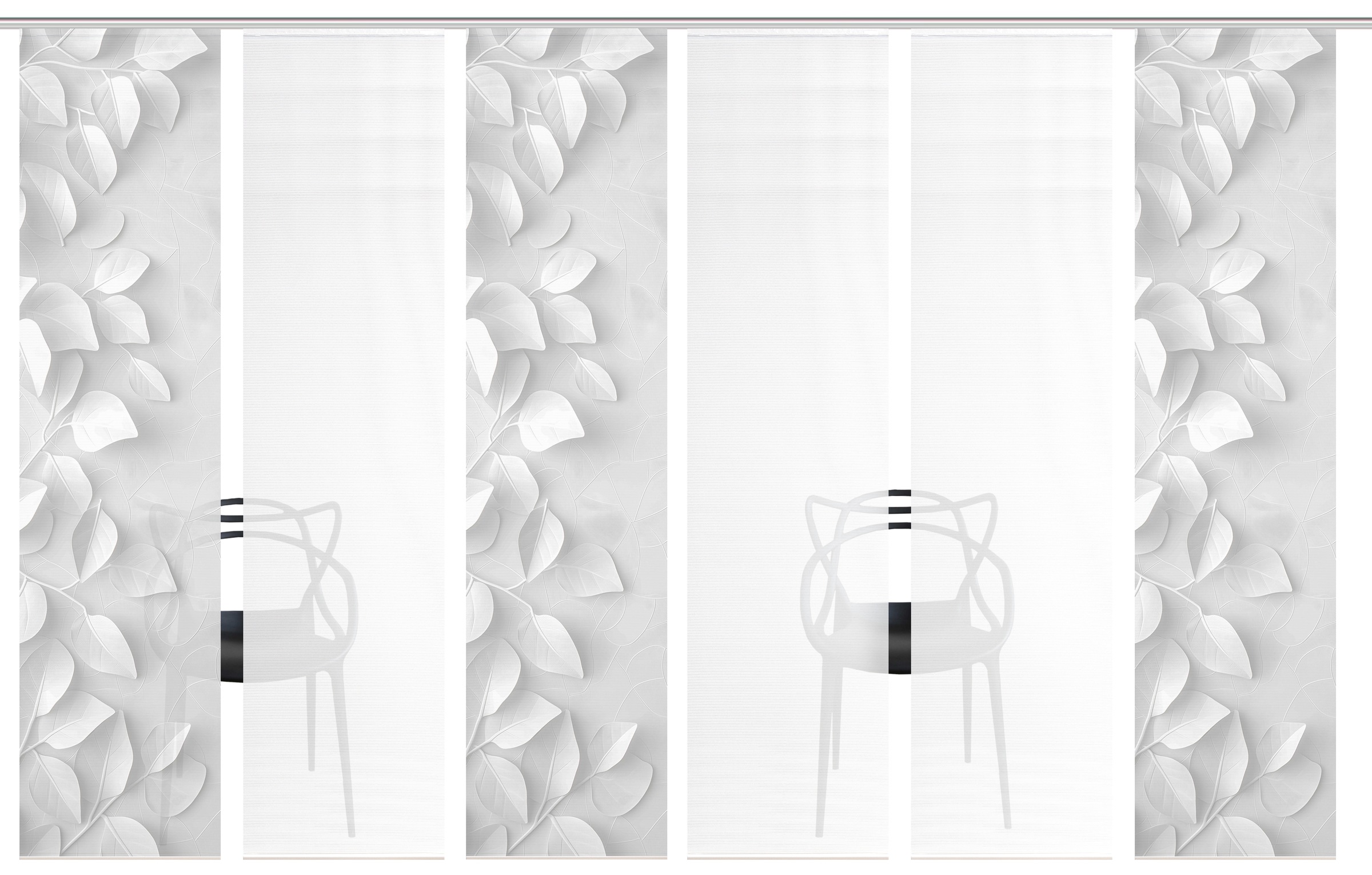 Vision S Schiebegardine »RIXA« Paneelwagen 6 Stk. tlg. Schiebevorhang,Bambusoptik,Digitaldruck,SET