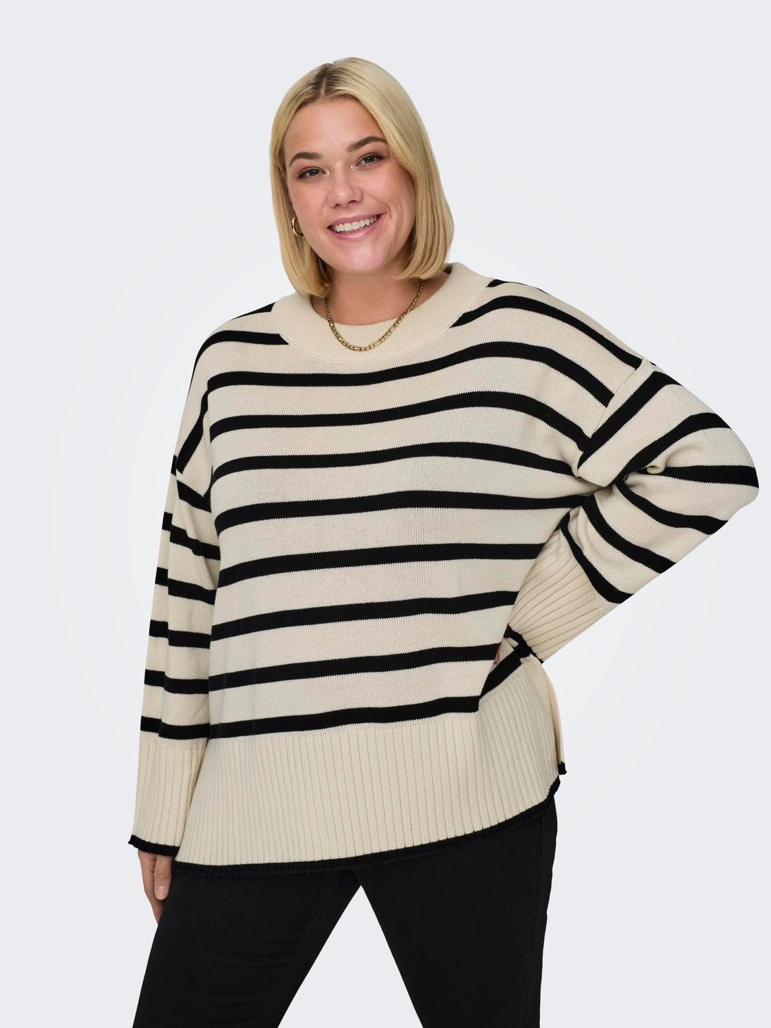 Rundhalspullover »CARHELLA LS LOOSE STRIPED O-NECK KNT«