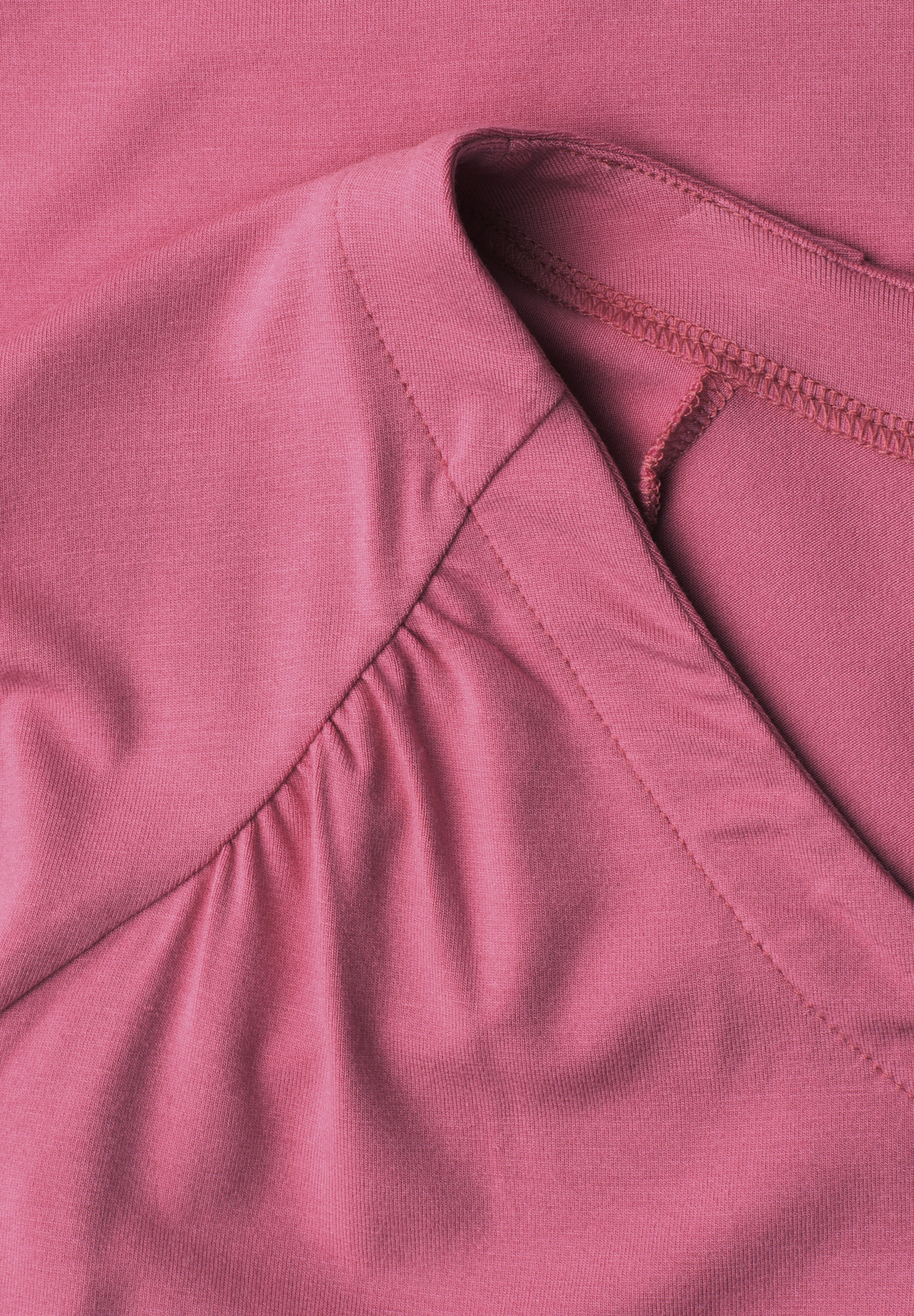 STREET ONE Shirttop Sommershirt mit Elastiksaum