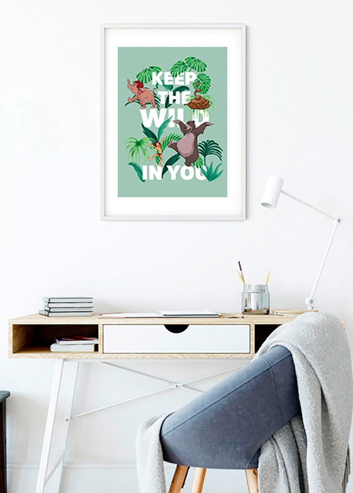 Komar Bild »Jungle Book Keep the Wild«, Disney, (1 St.), Wandbild zur Dekoration im Kinderzimmer - ohne Rahmen