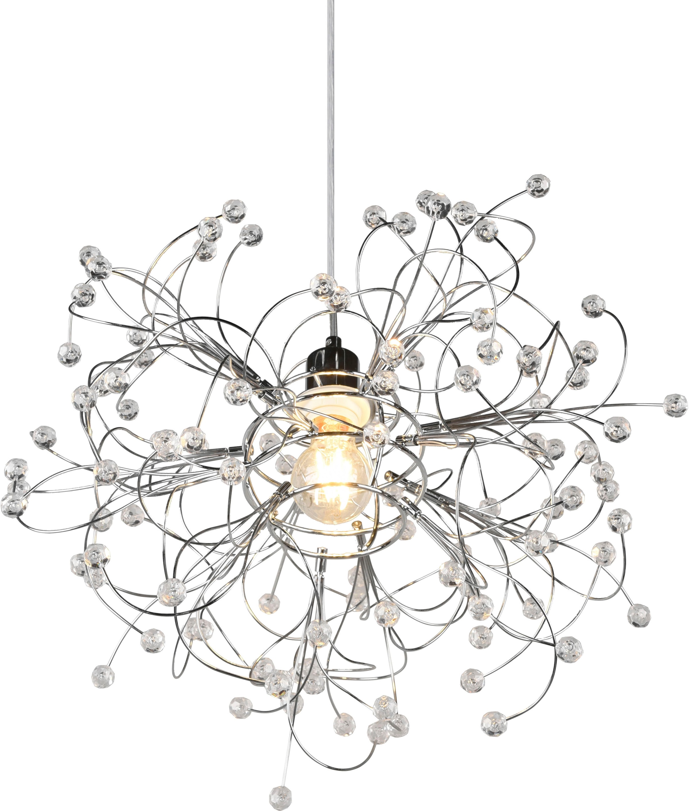 REALITY Leuchten Pendelleuchte »Gloria« E27 1 Stk. warmweiß - kaltweiß Hängelampe höhenverstellbar max 150cm, exkl 1xE27 max 40W, Ø 52cm