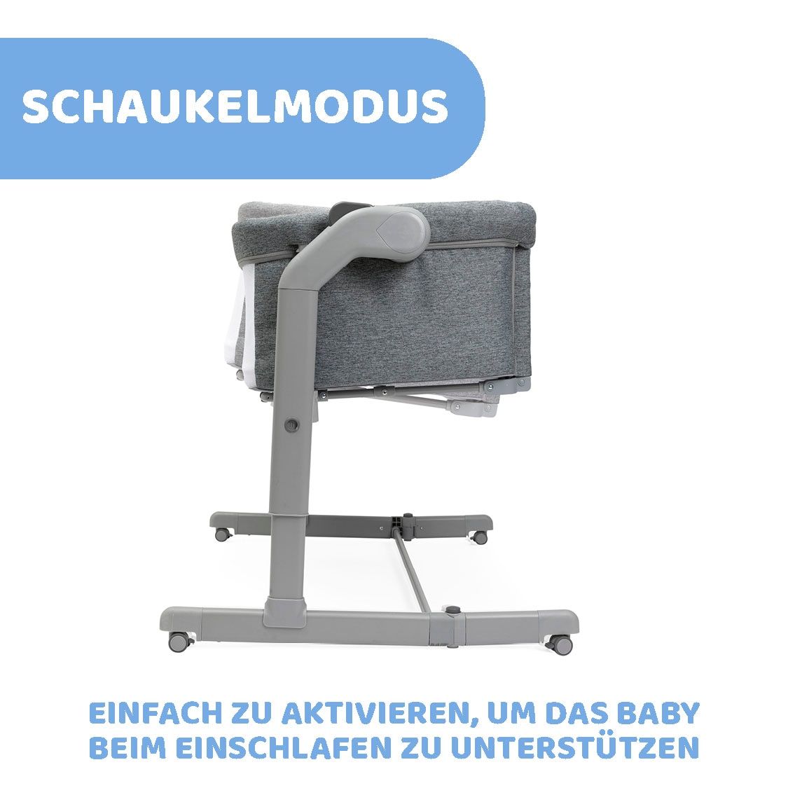 Chicco Beistellbett »Next2Me Magic Evo Dark Grey«, mit Schaukelmodus; inklusive Transporttasche