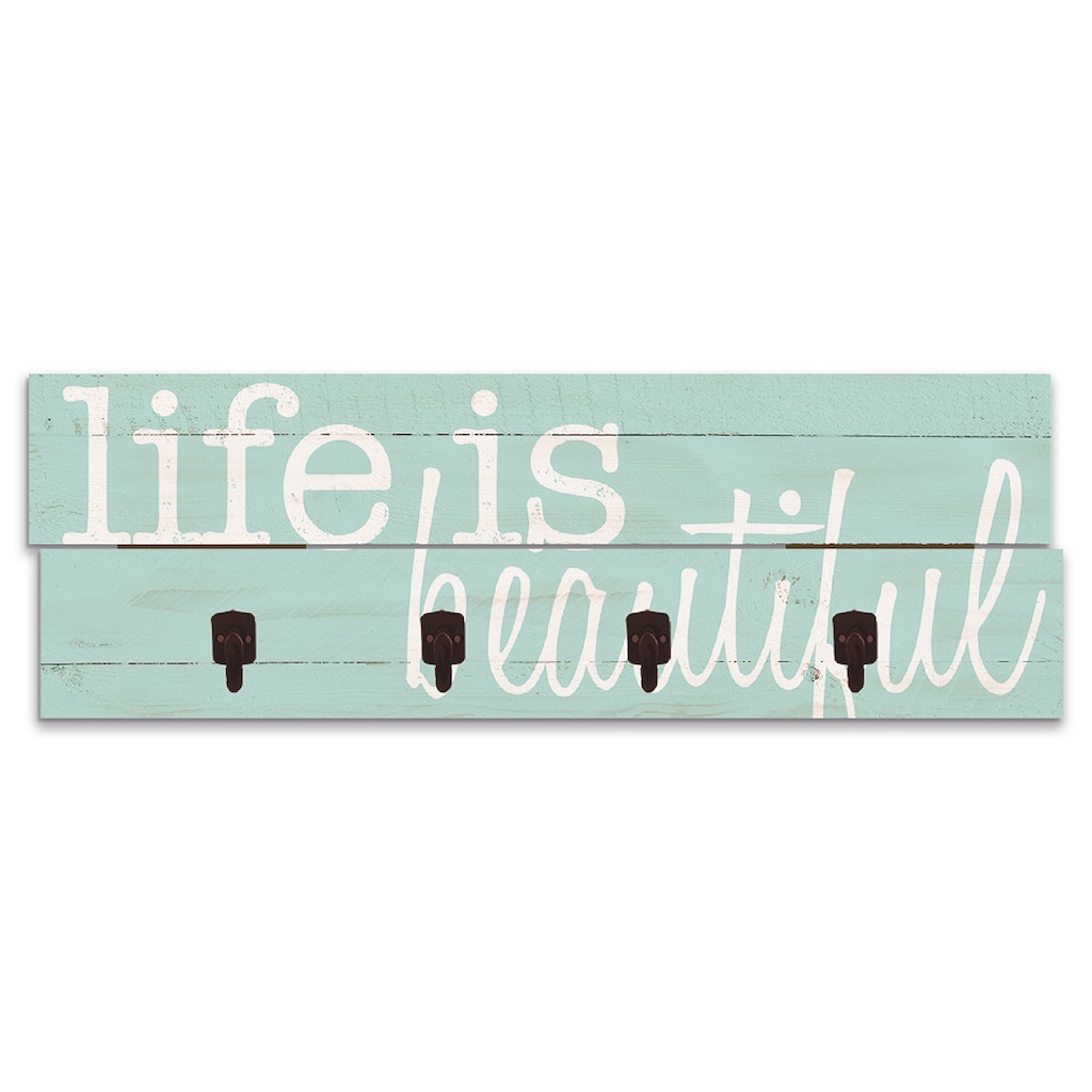 Artland Garderobenleiste »Das Leben ist schön«