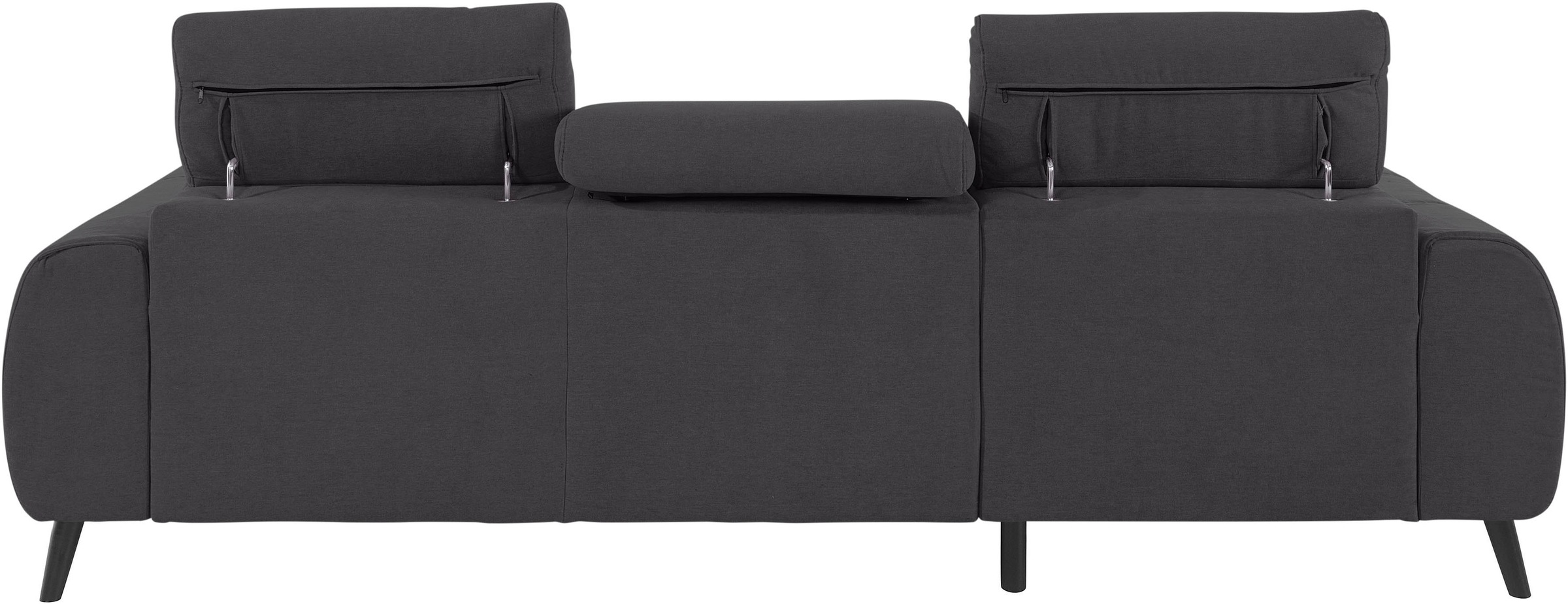COTTA Ecksofa »Mia L-Form mit 3 Zierkissen«, wahlweise mit Bettfunktion, Bettkasten, Beleuchtung & Wireless-Charger