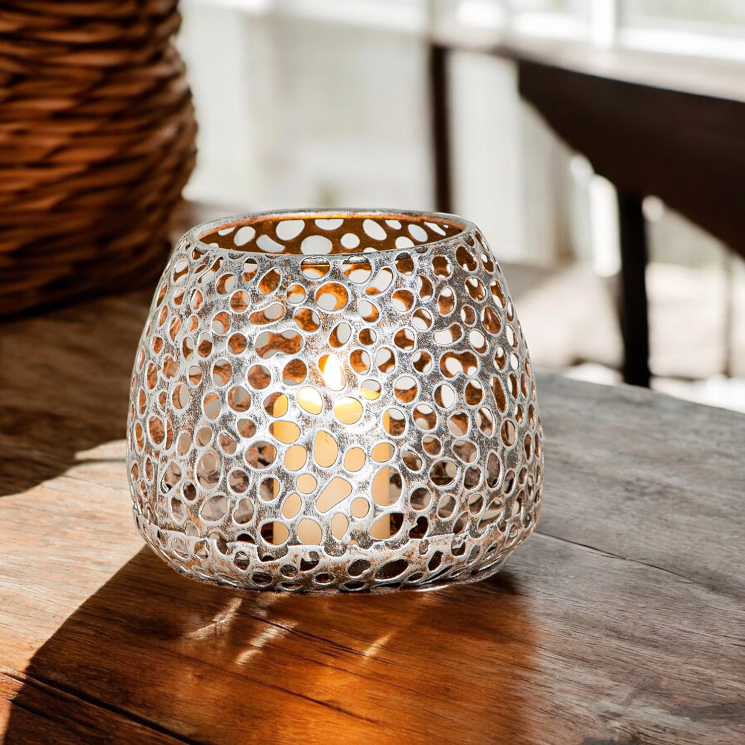 Casablanca by Gilde Windlicht »Windlicht  Chico antik-silber«